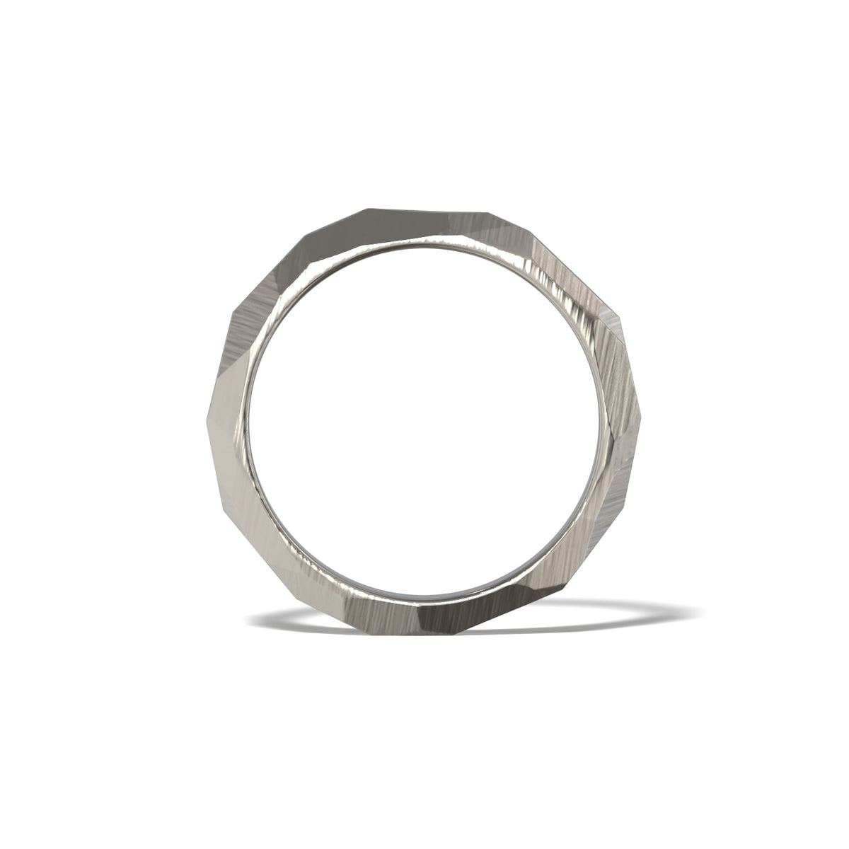 HIS FACETED WEDDING BAND