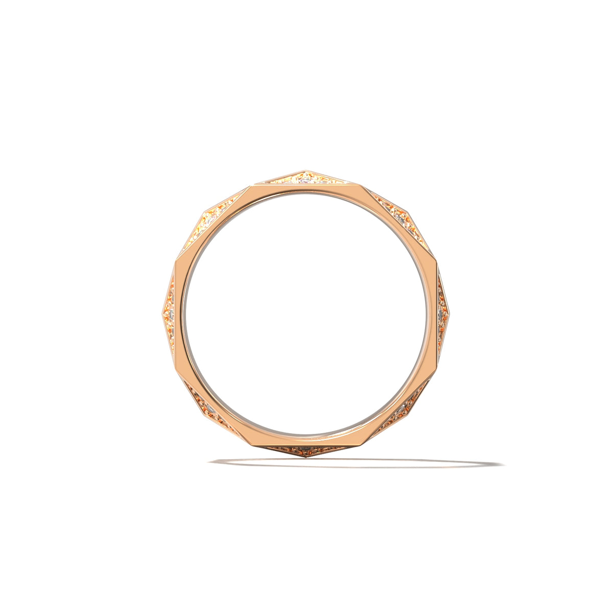 HER SCULPTED DIAMOND WEDDING BAND
