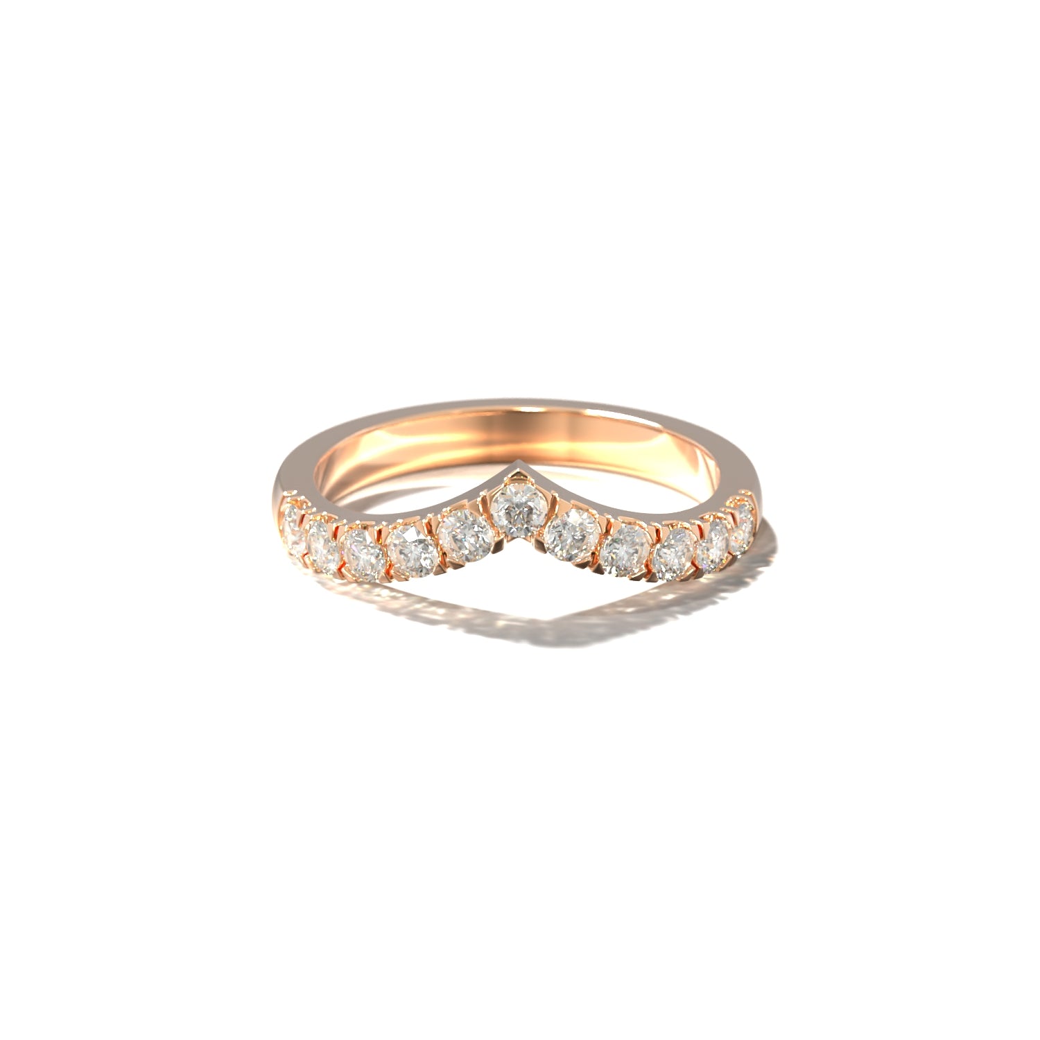 HER V DIAMOND WEDDING BAND
