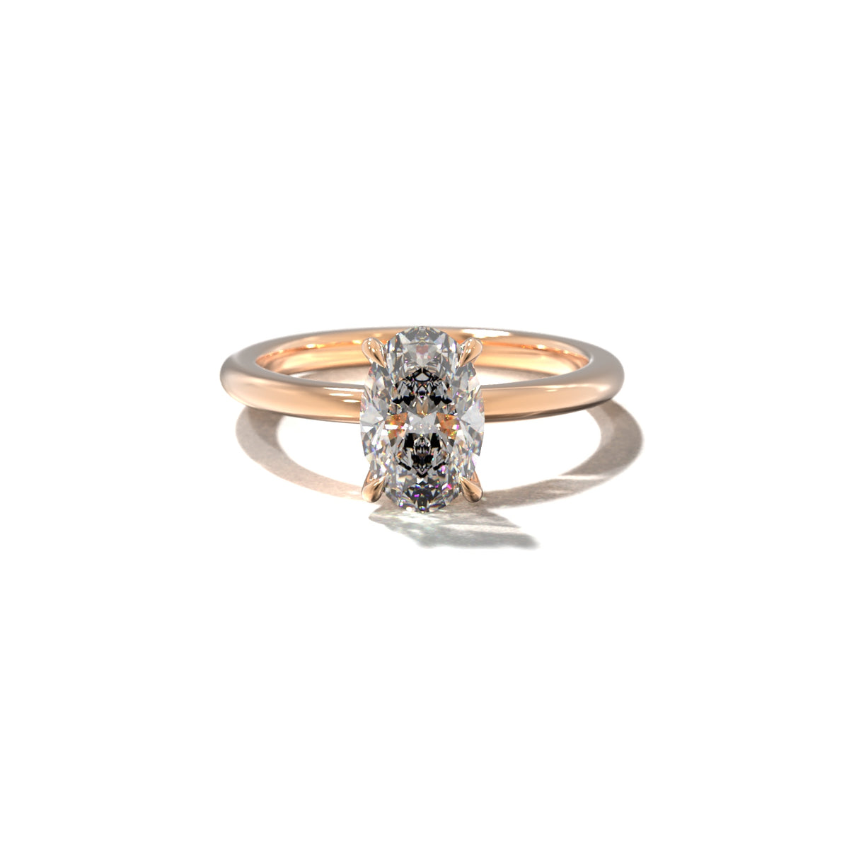 OVAL SOLITAIRE HIDDEN HALO