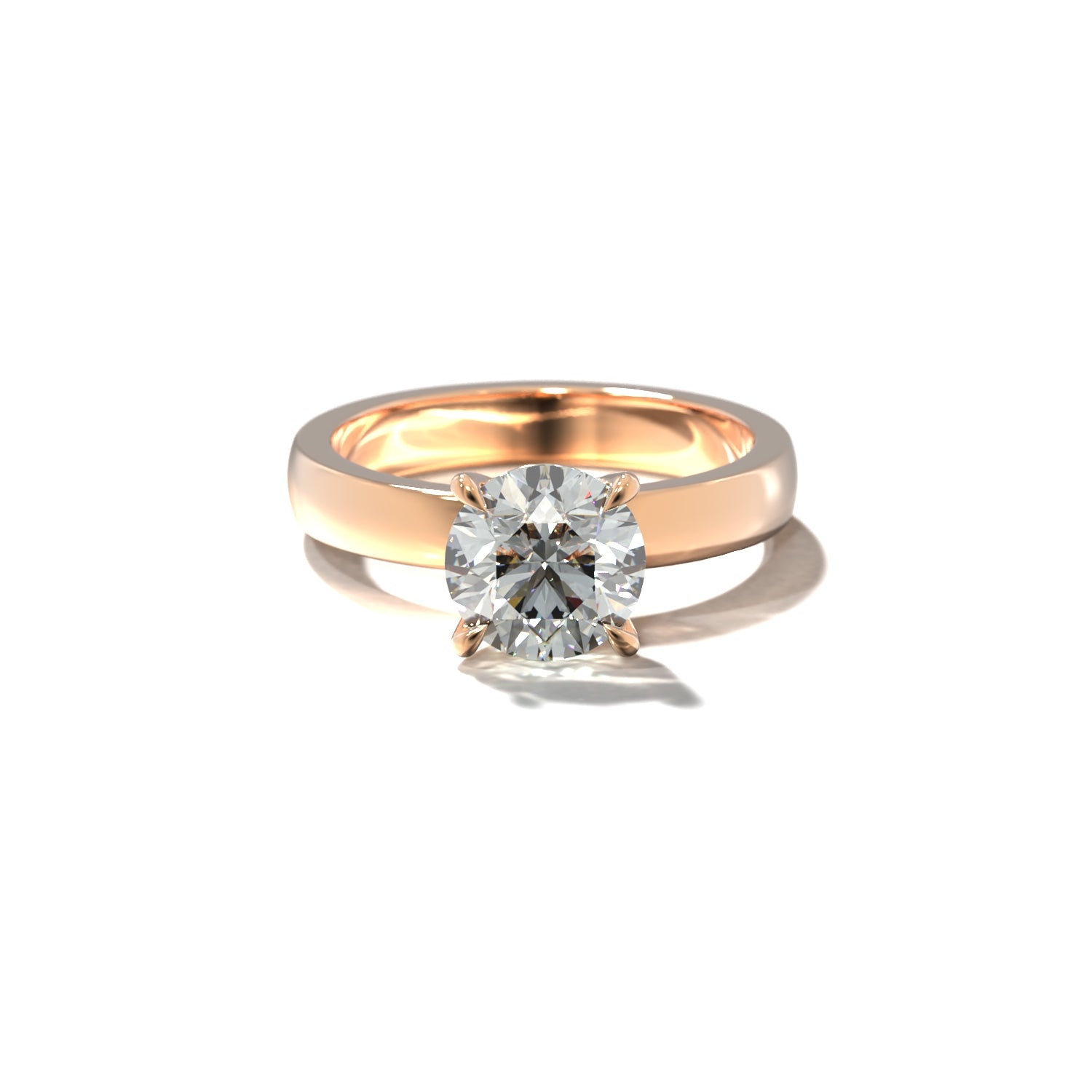 ROUND CIGAR BAND SOLITAIRE