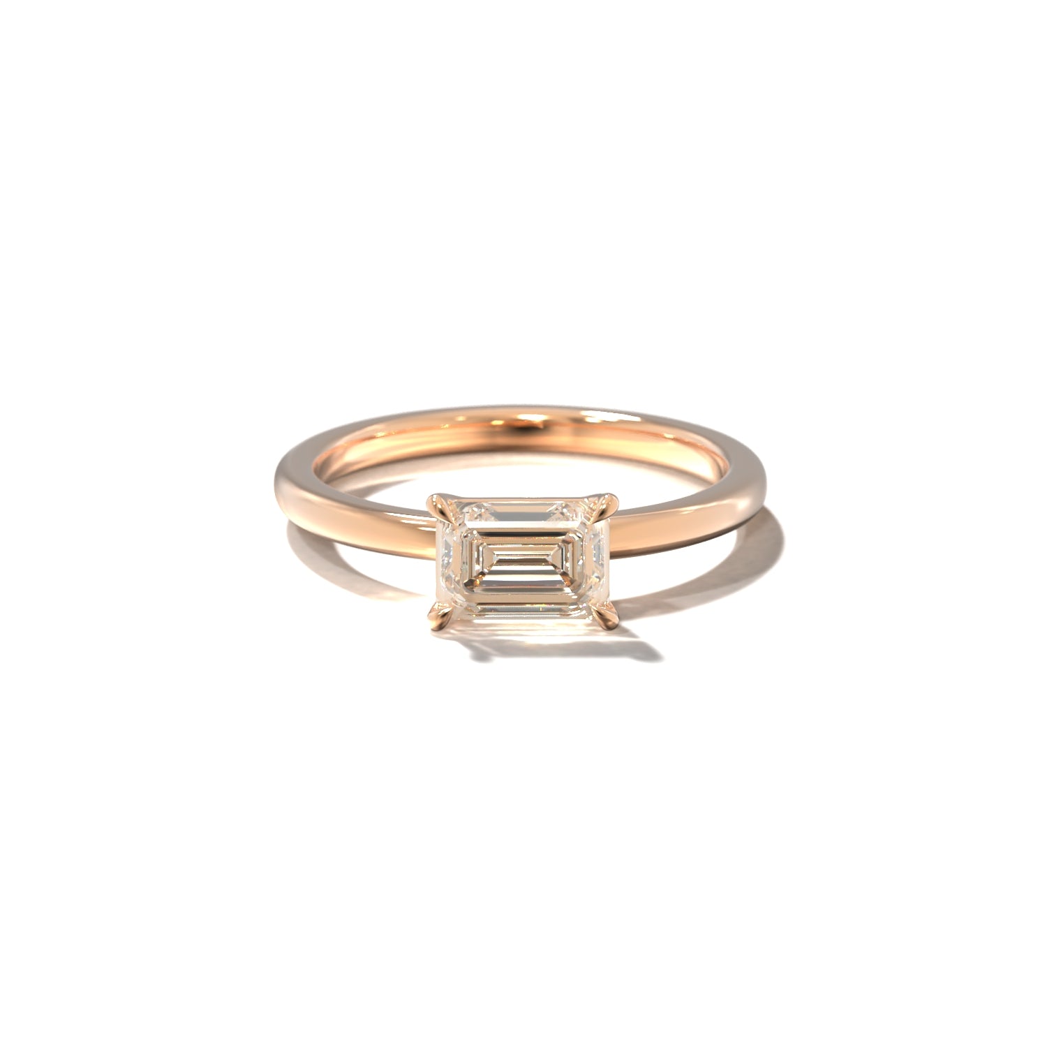EMERALD EAST WEST SOLITAIRE