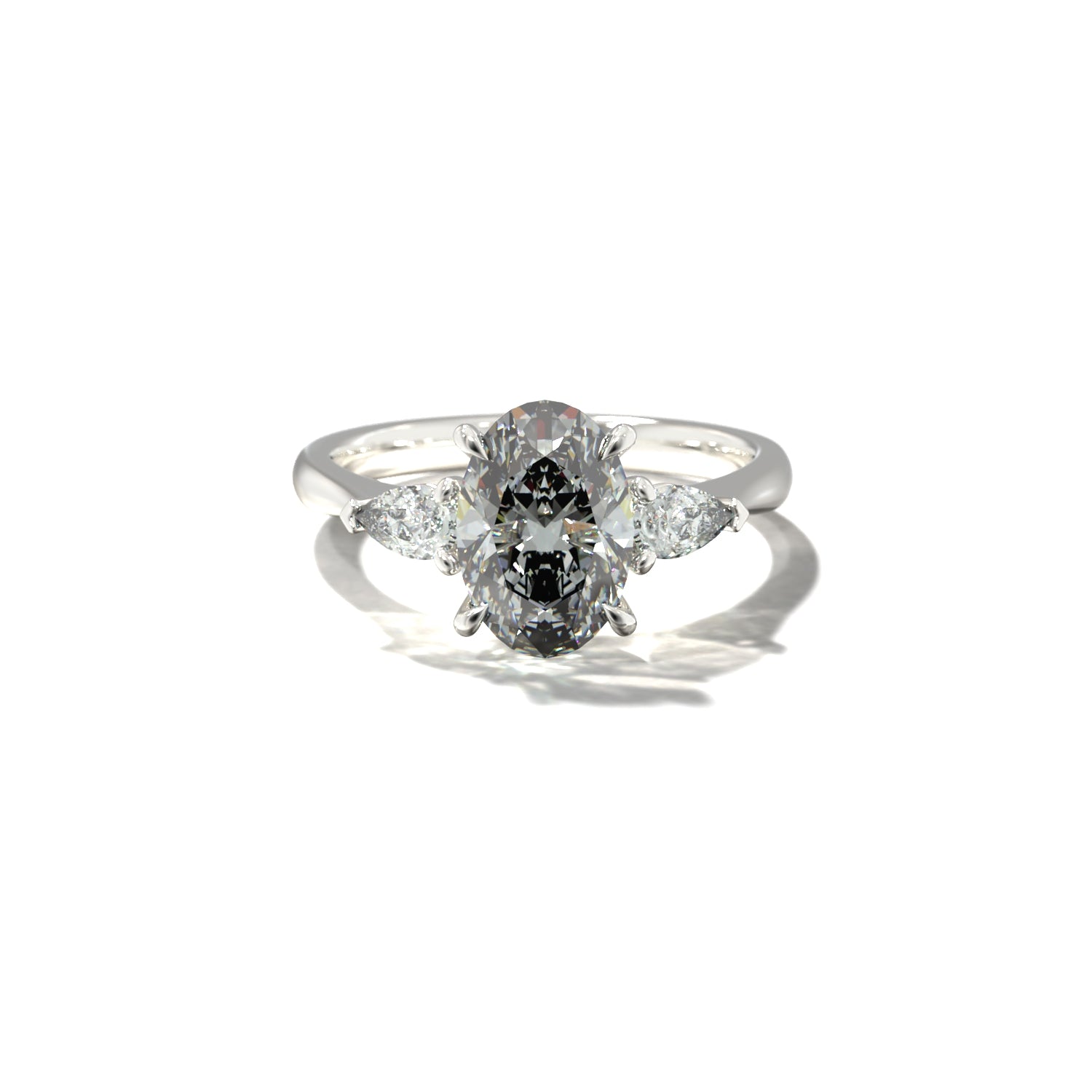 THREE STONE OVAL & PEARS