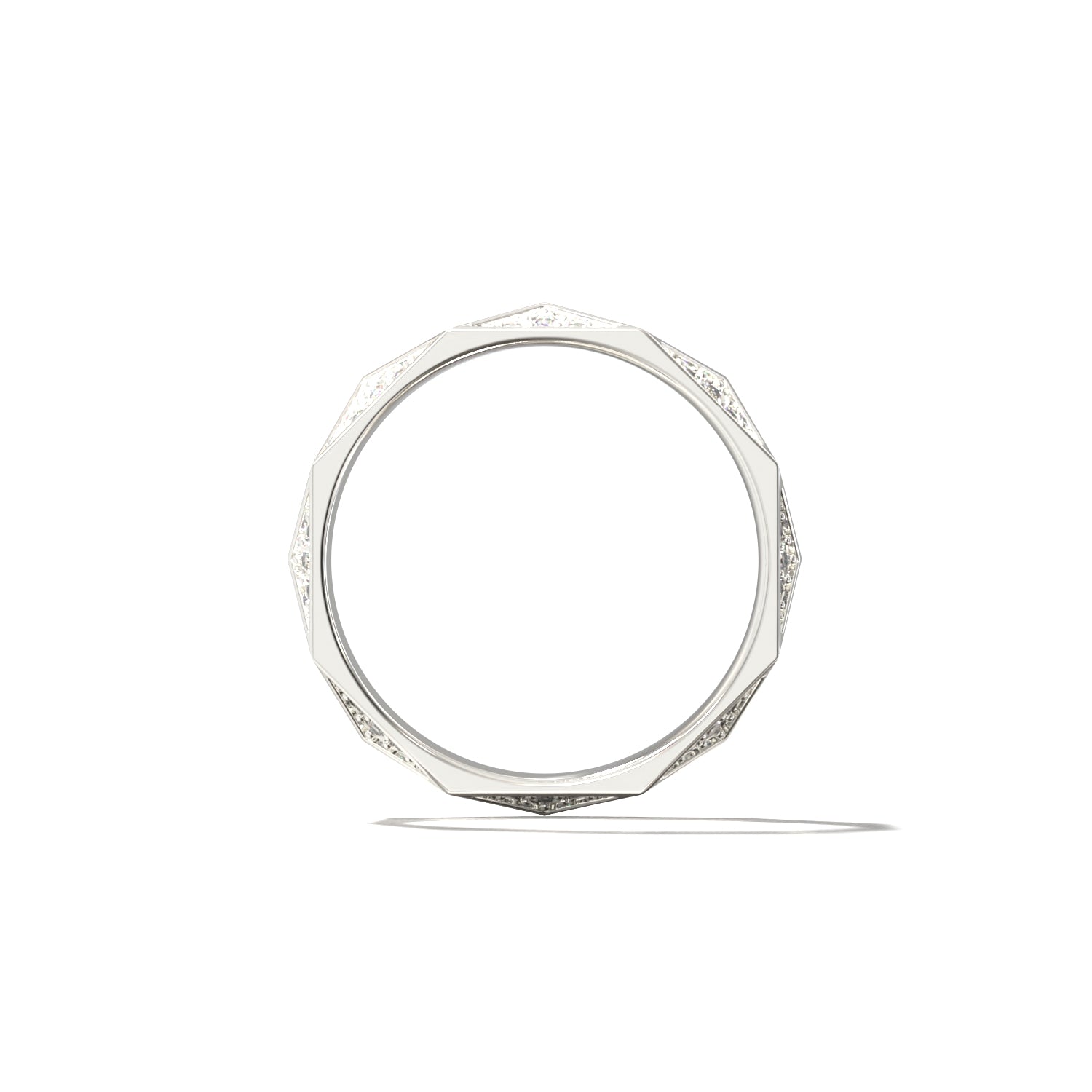 HER SCULPTED DIAMOND WEDDING BAND