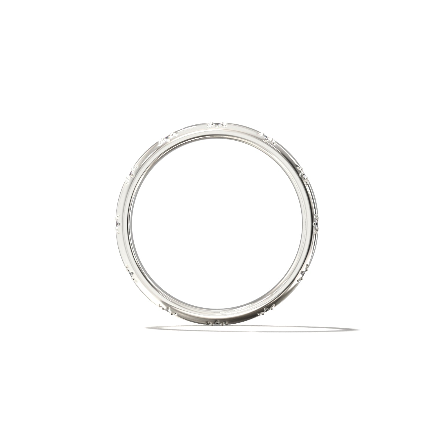 HER STAR SET WEDDING BAND - 2.5MM