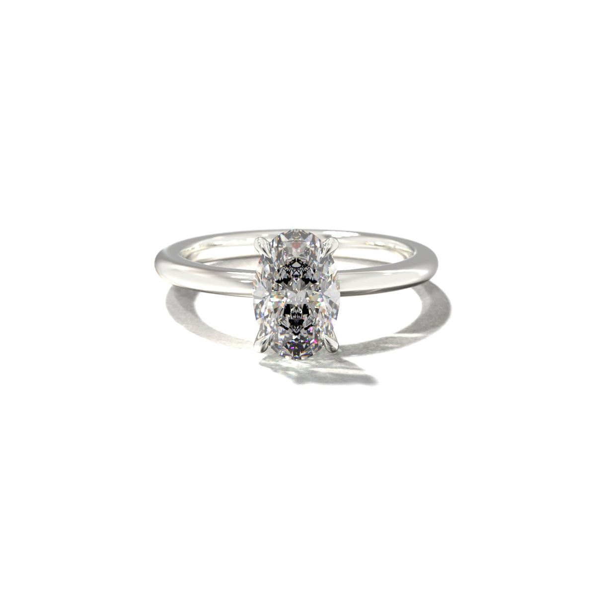 OVAL SOLITAIRE HIDDEN HALO