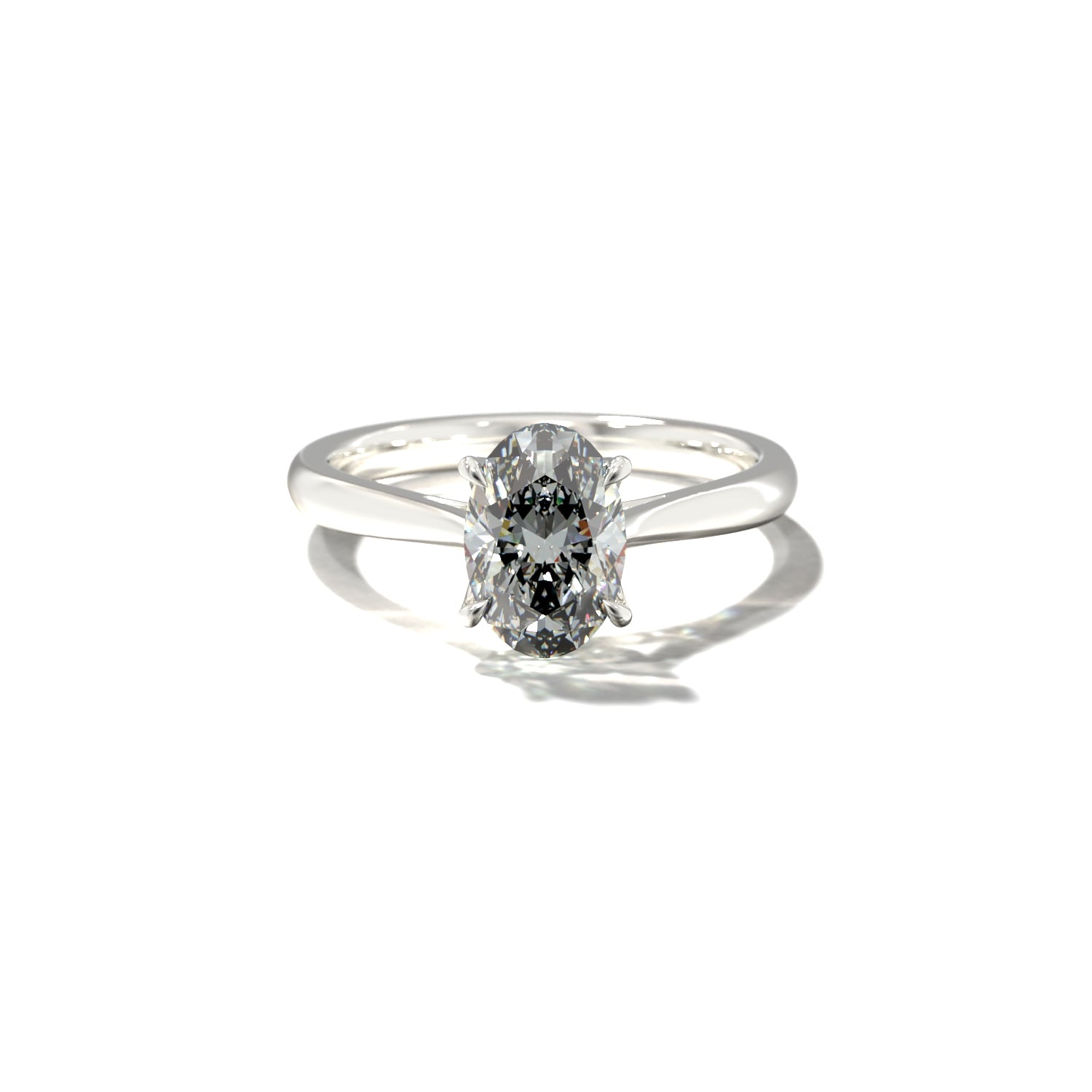OVAL TULIP CATHEDRAL SOLITAIRE