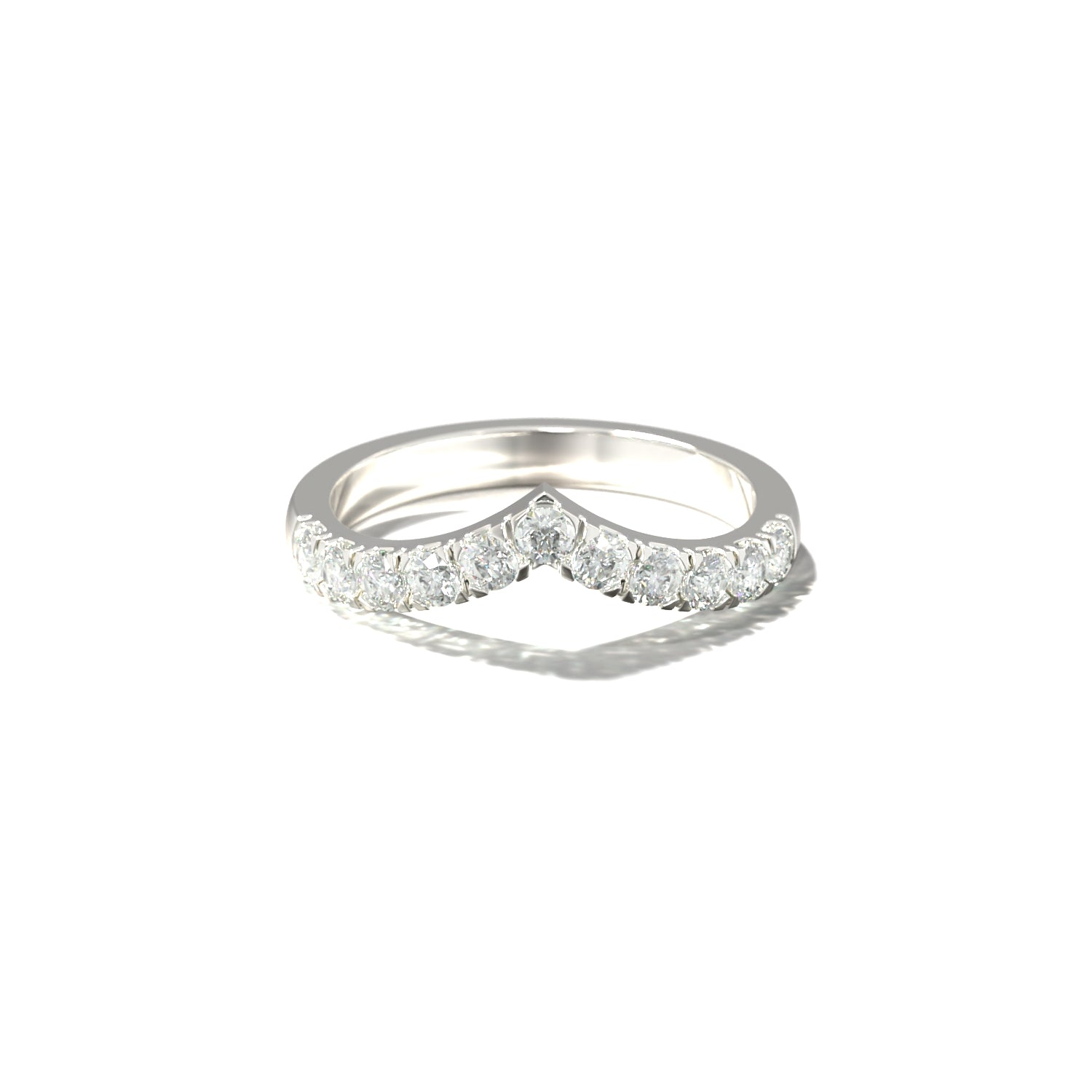 HER V DIAMOND WEDDING BAND