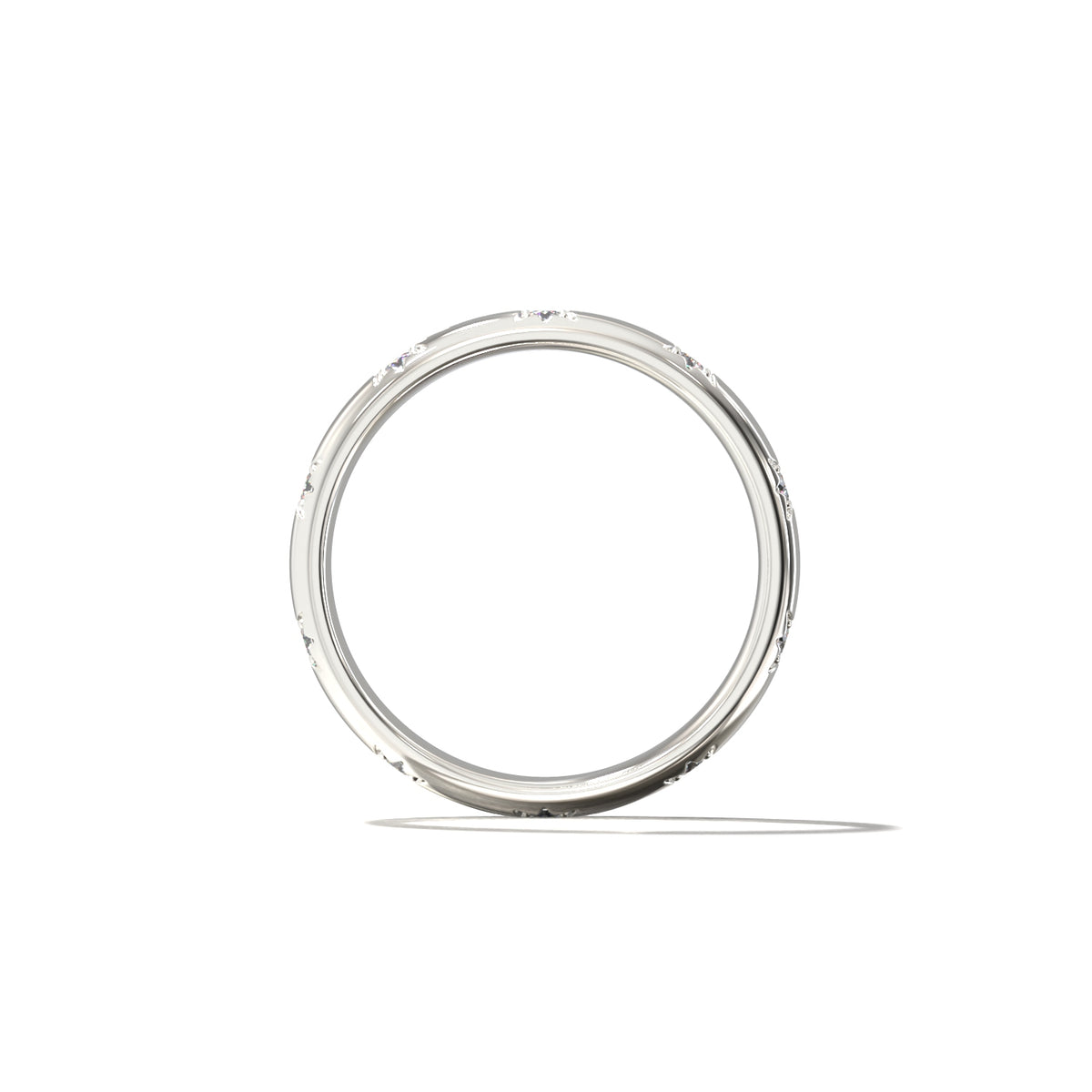 HER STAR SET WEDDING BAND - 3.3MM