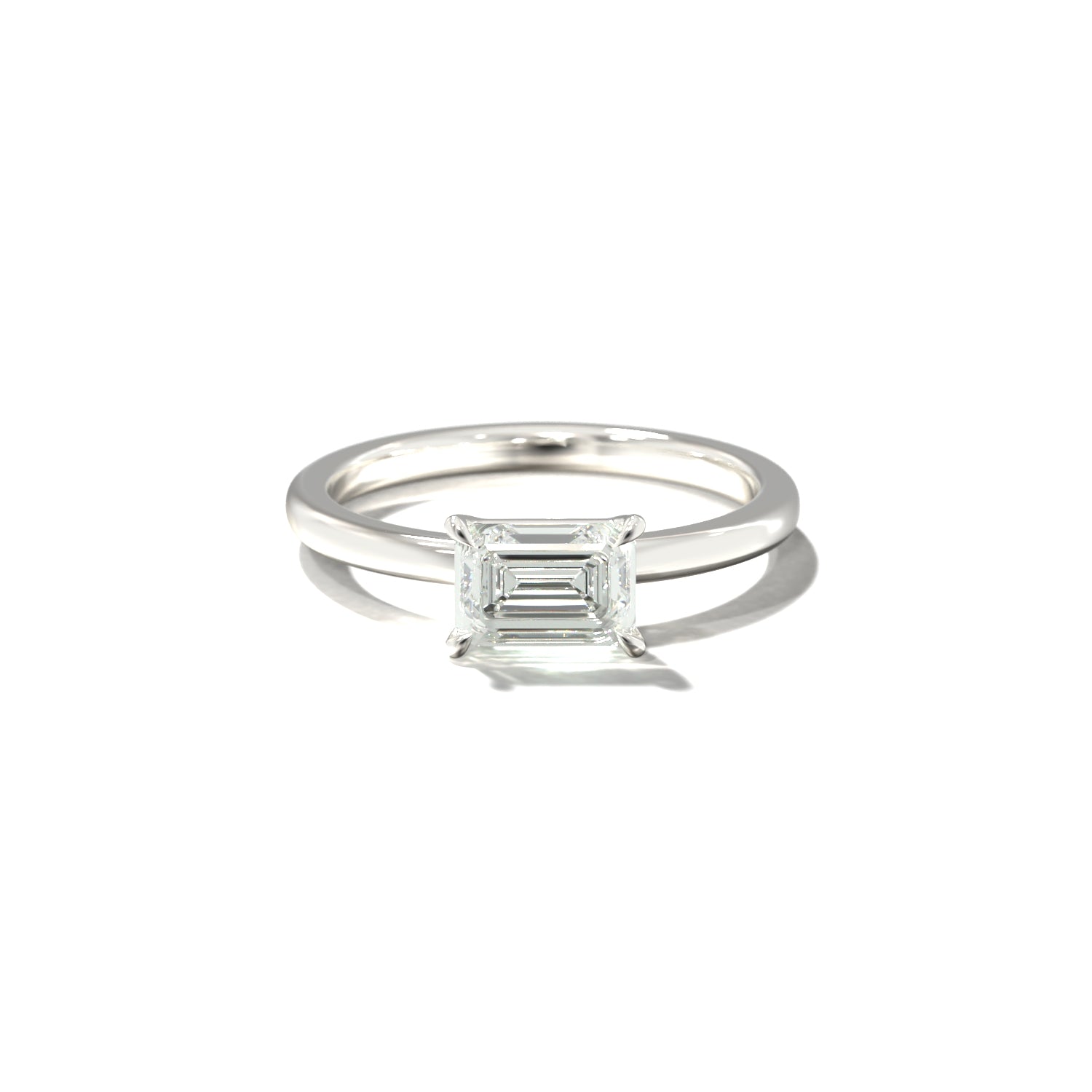 EMERALD EAST WEST SOLITAIRE