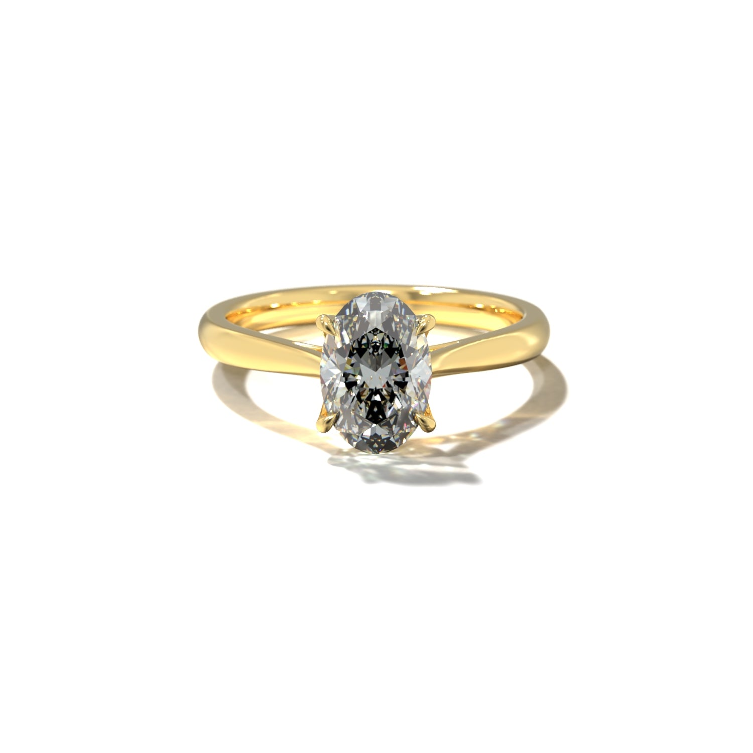 OVAL TULIP CATHEDRAL SOLITAIRE