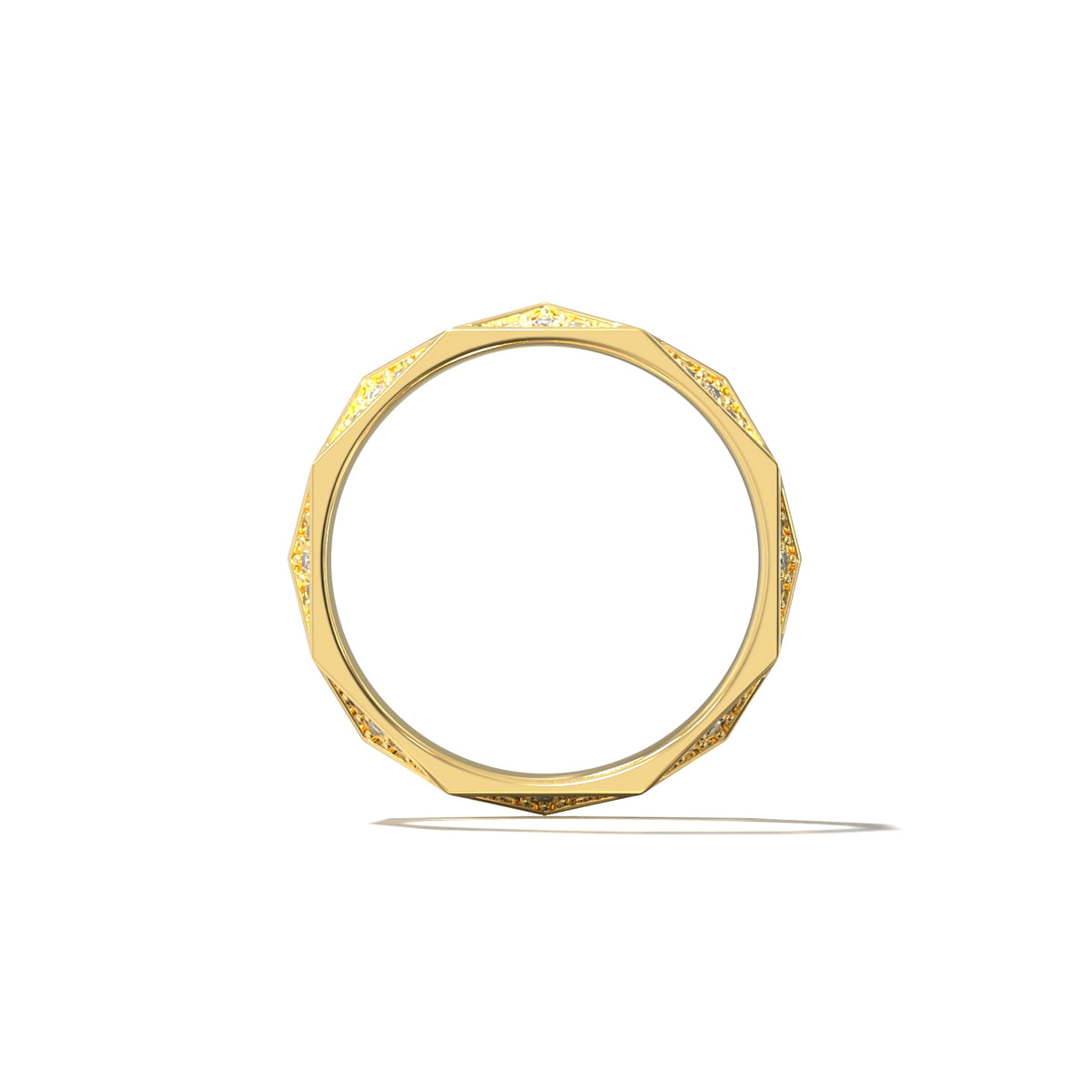 HER SCULPTED DIAMOND WEDDING BAND