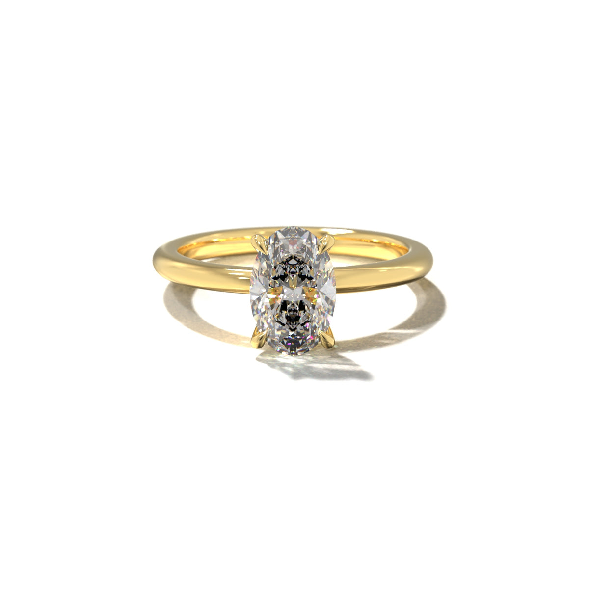 OVAL SOLITAIRE HIDDEN HALO
