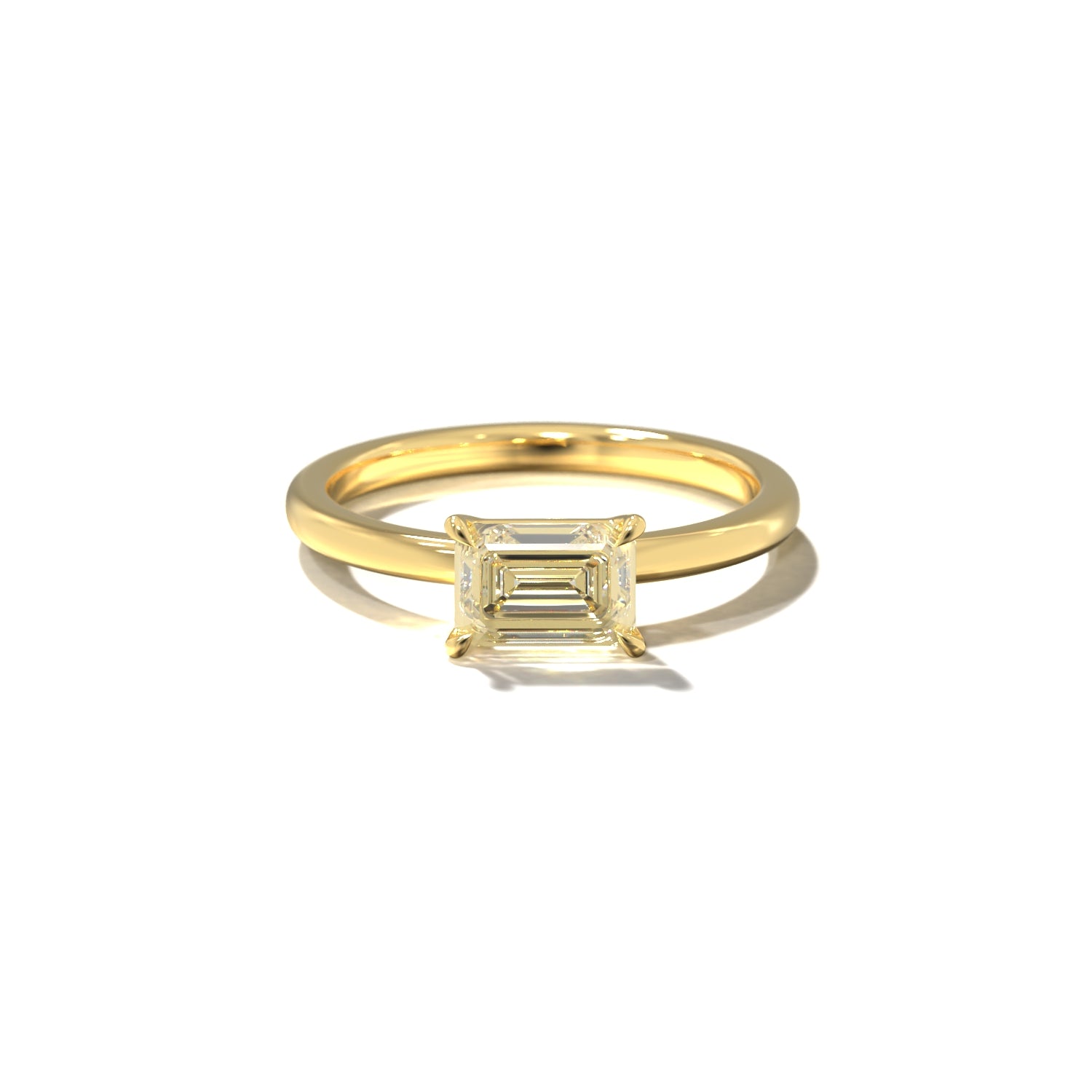 EMERALD EAST WEST SOLITAIRE