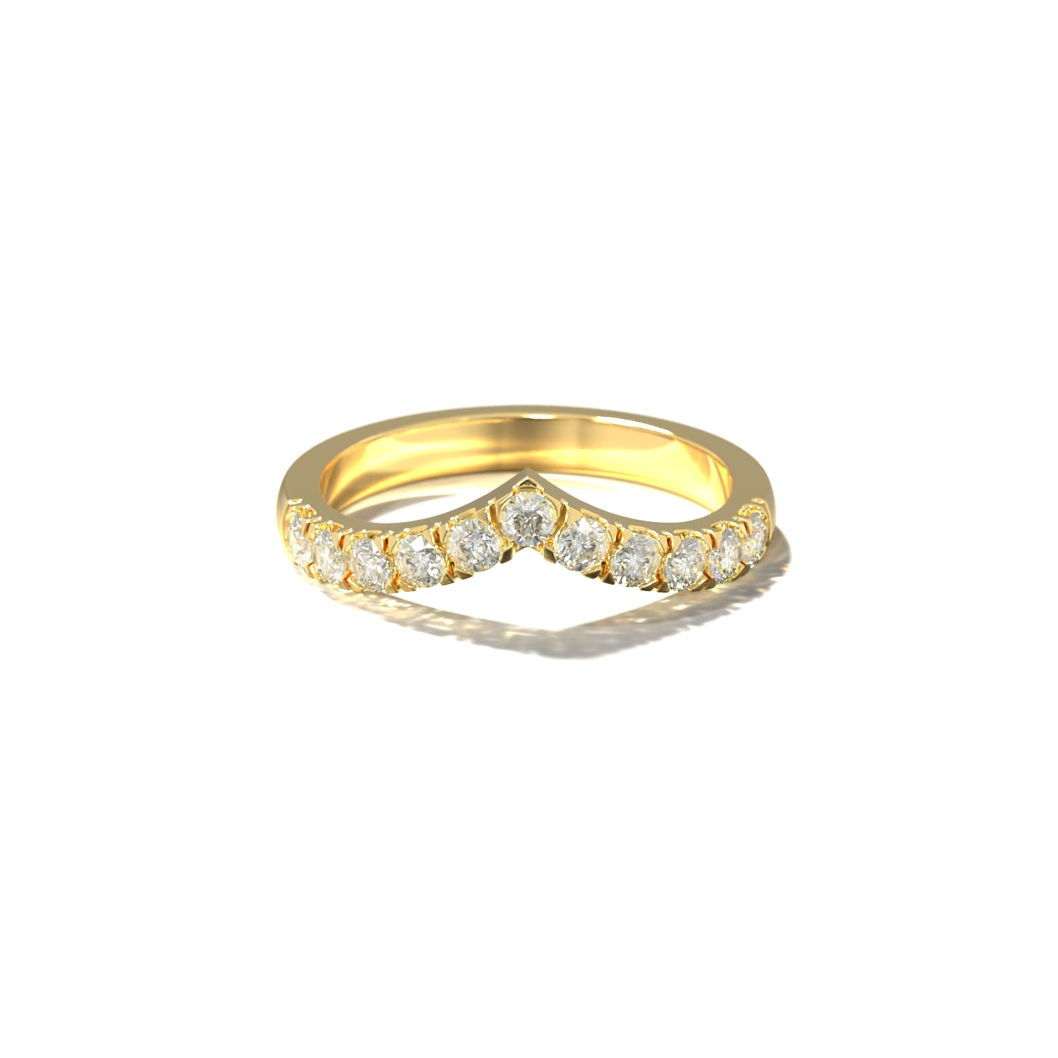 HER V DIAMOND WEDDING BAND