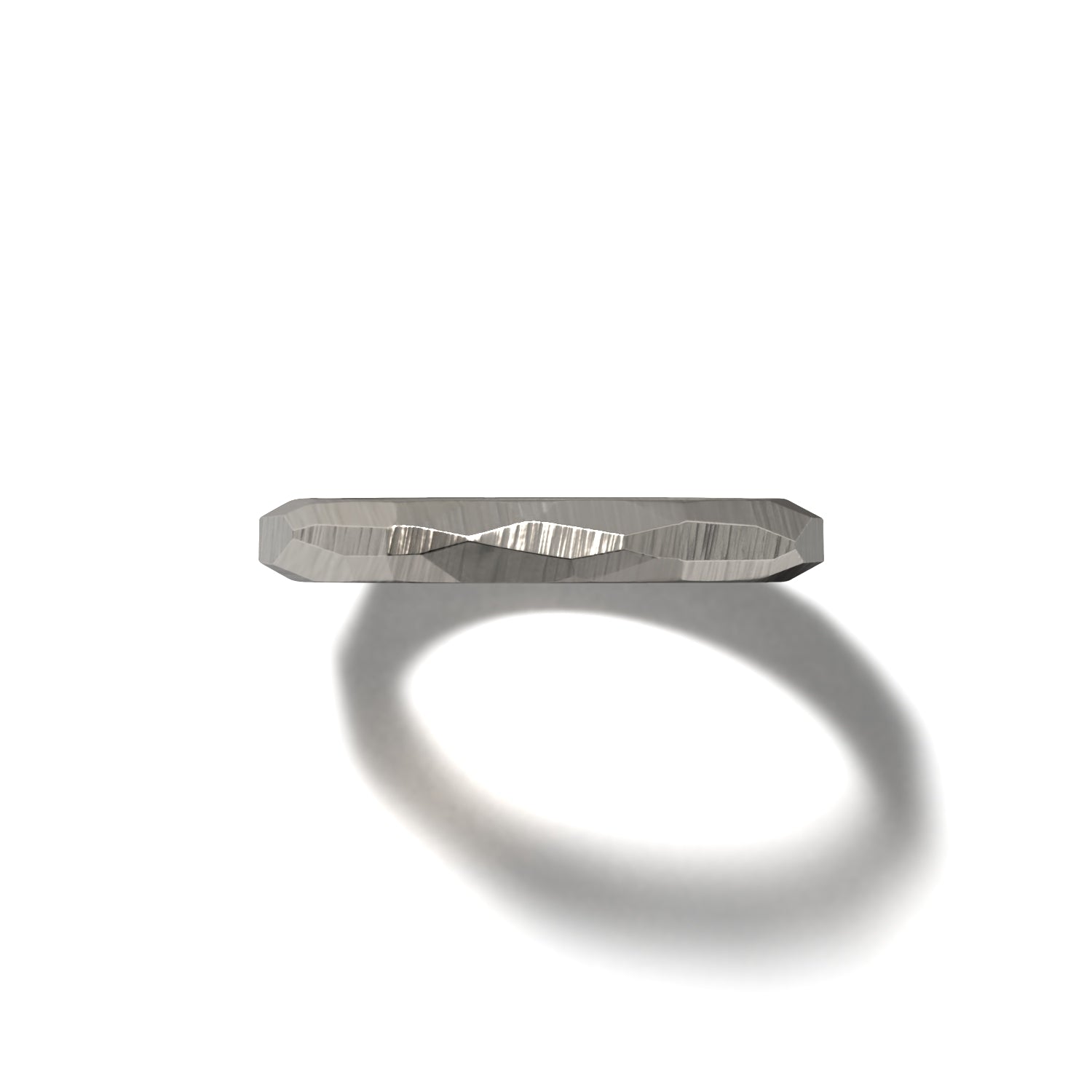 HER FACETED WEDDING BAND