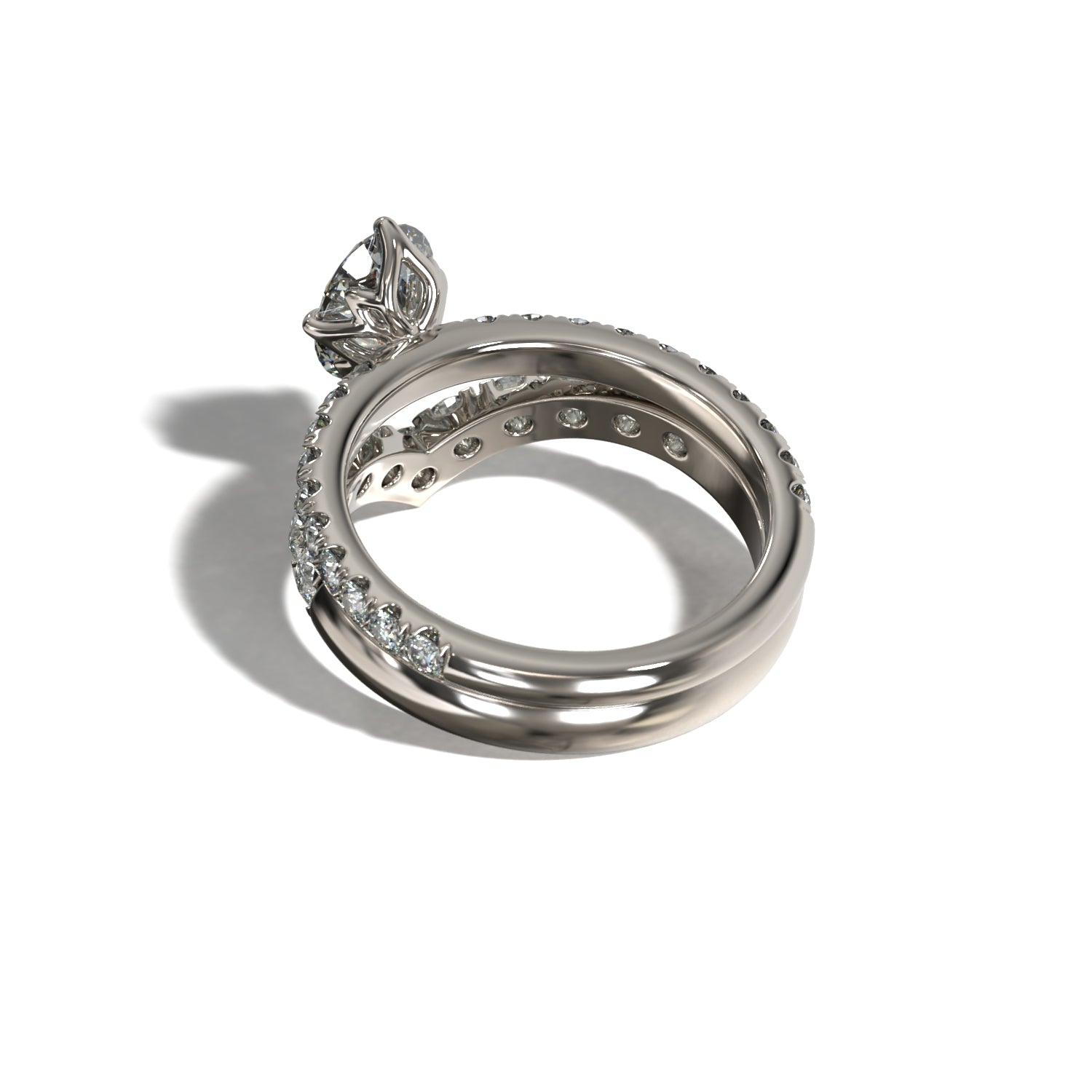 HER V DIAMOND WEDDING BAND