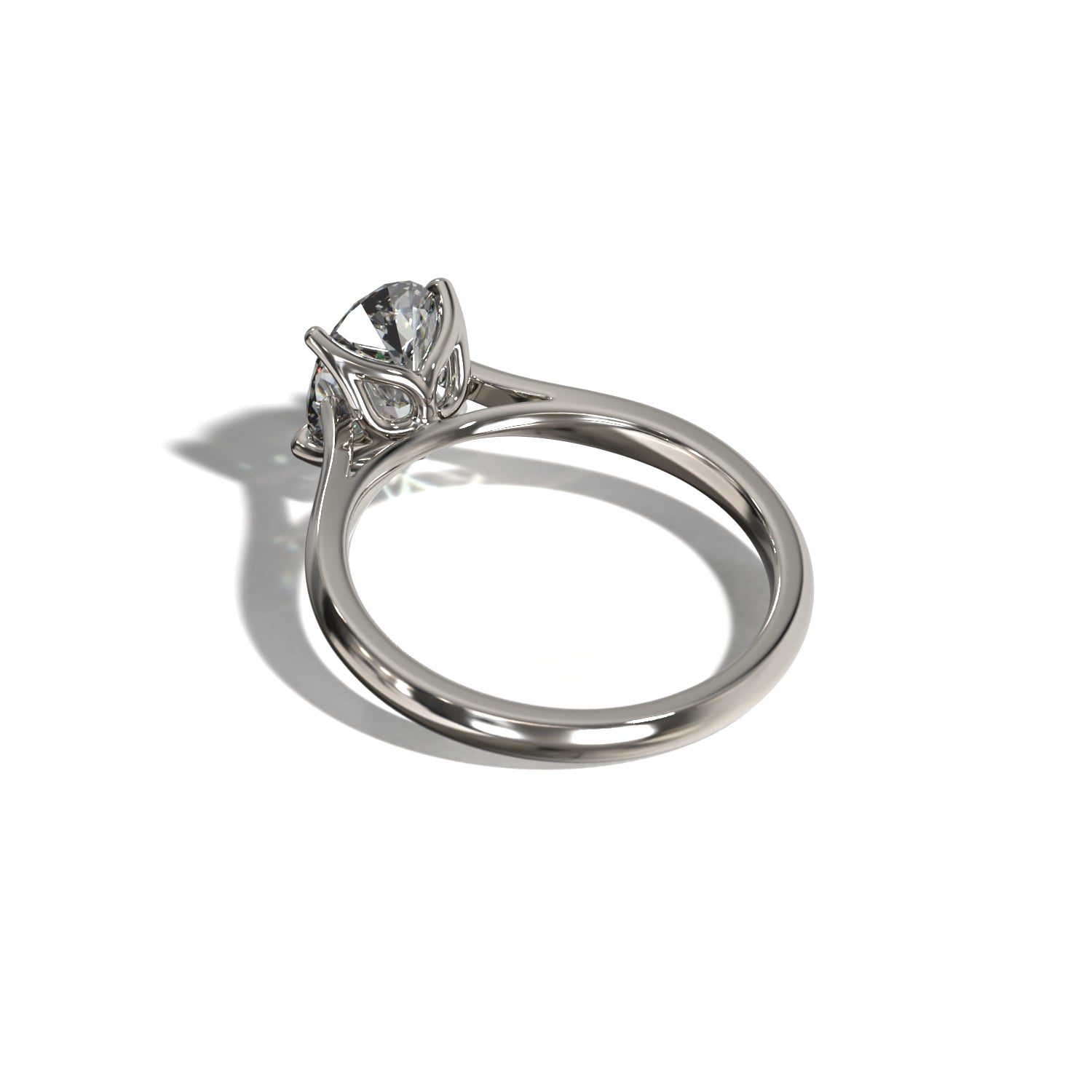 OVAL TULIP CATHEDRAL SOLITAIRE
