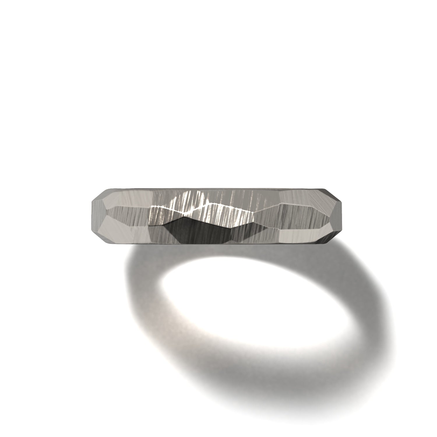 HIS FACETED WEDDING BAND