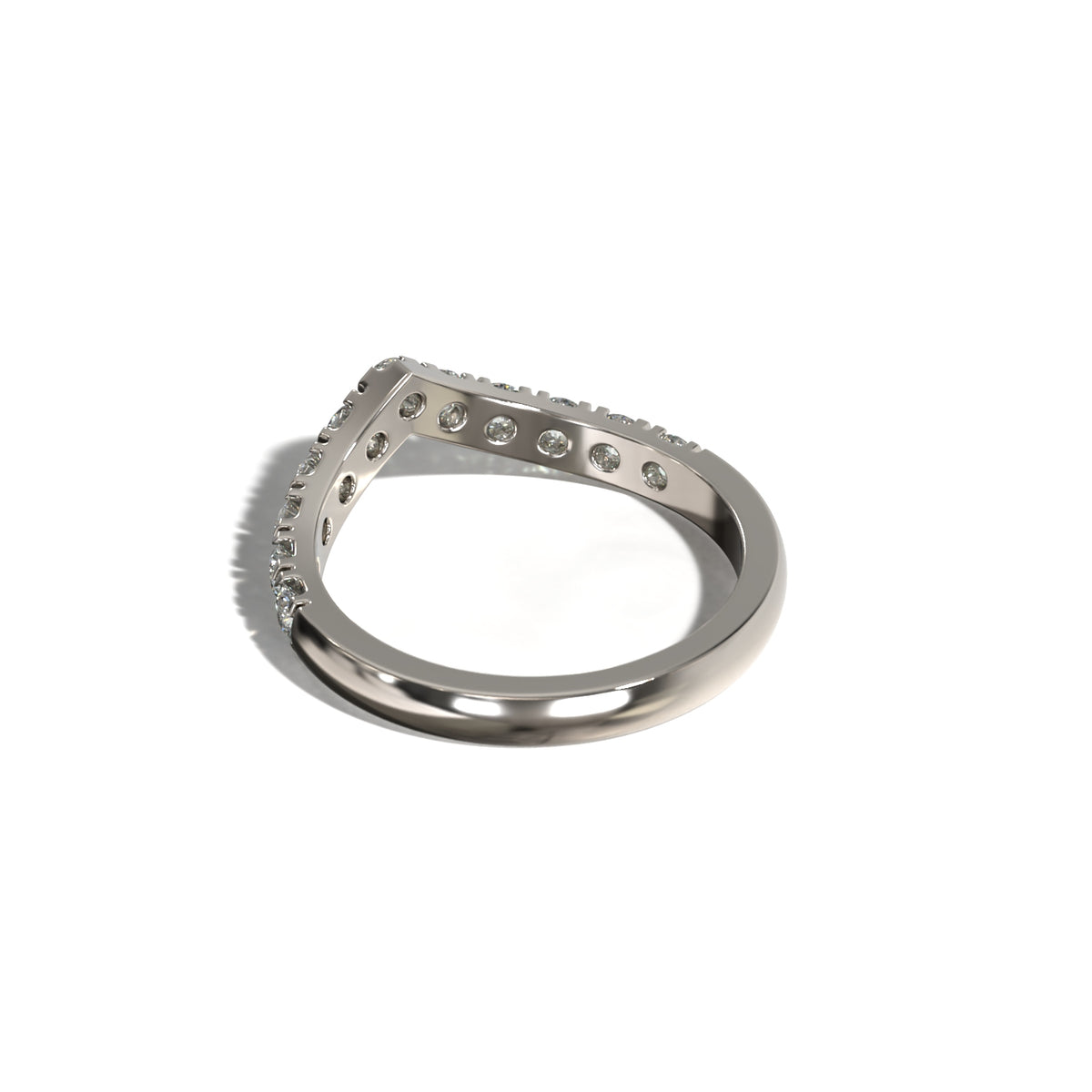 HER V DIAMOND WEDDING BAND