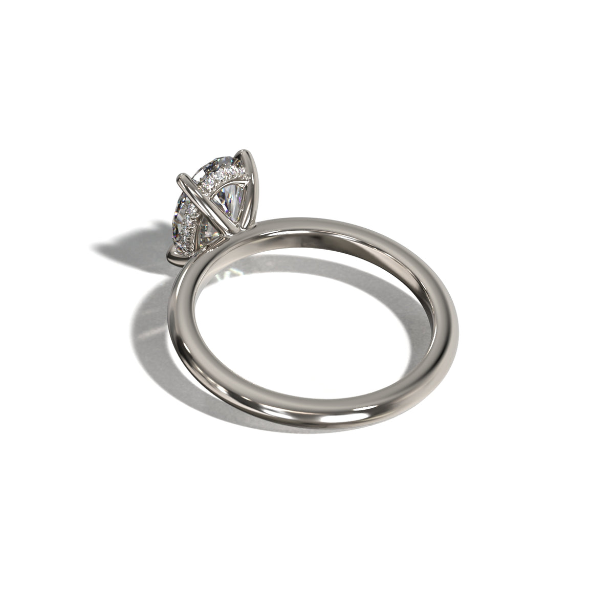 OVAL SOLITAIRE HIDDEN HALO