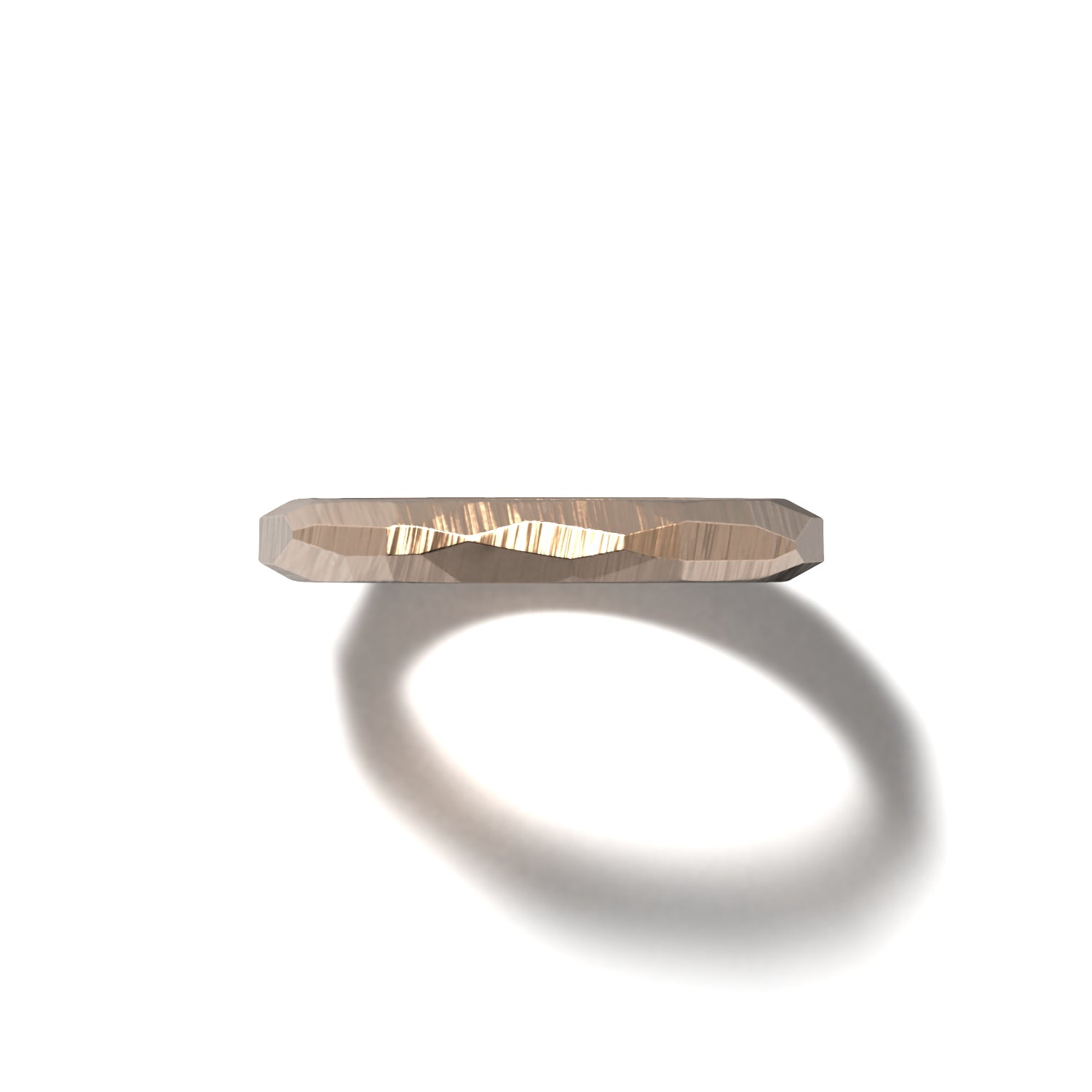 HER FACETED WEDDING BAND