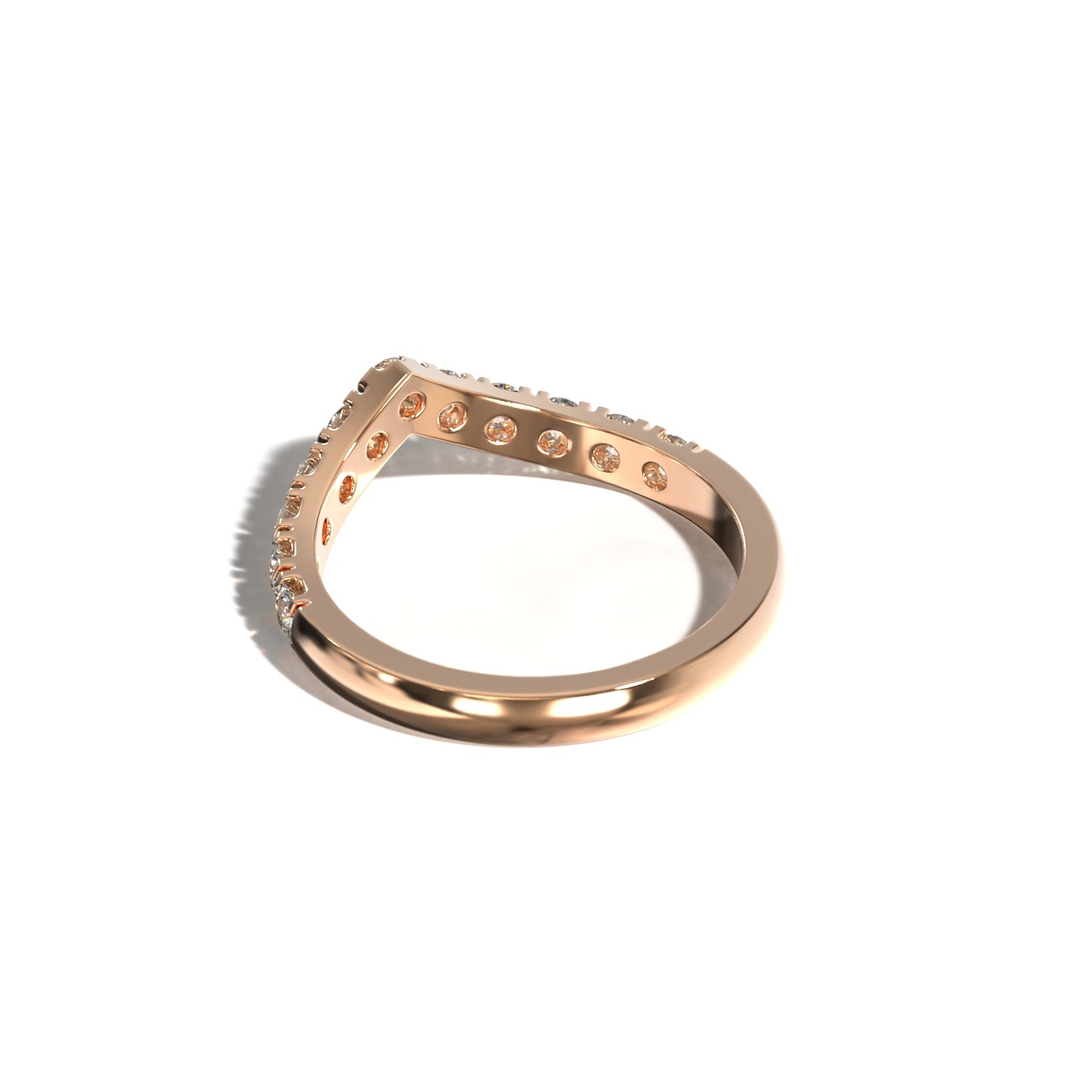 HER V DIAMOND WEDDING BAND