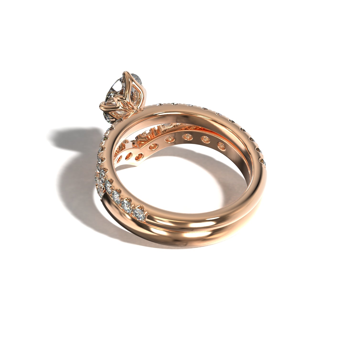 HER V DIAMOND WEDDING BAND