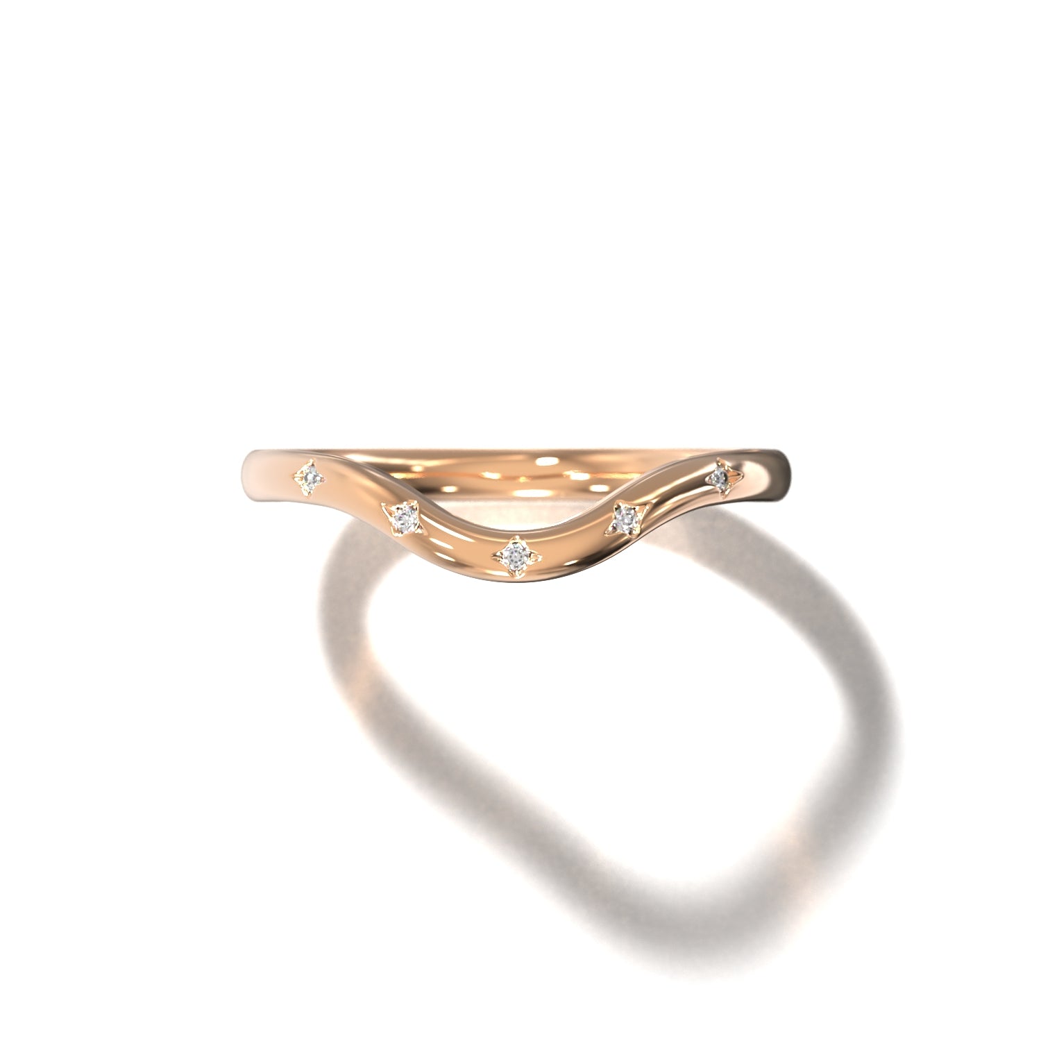 HER STAR SET CONTOUR WEDDING BAND