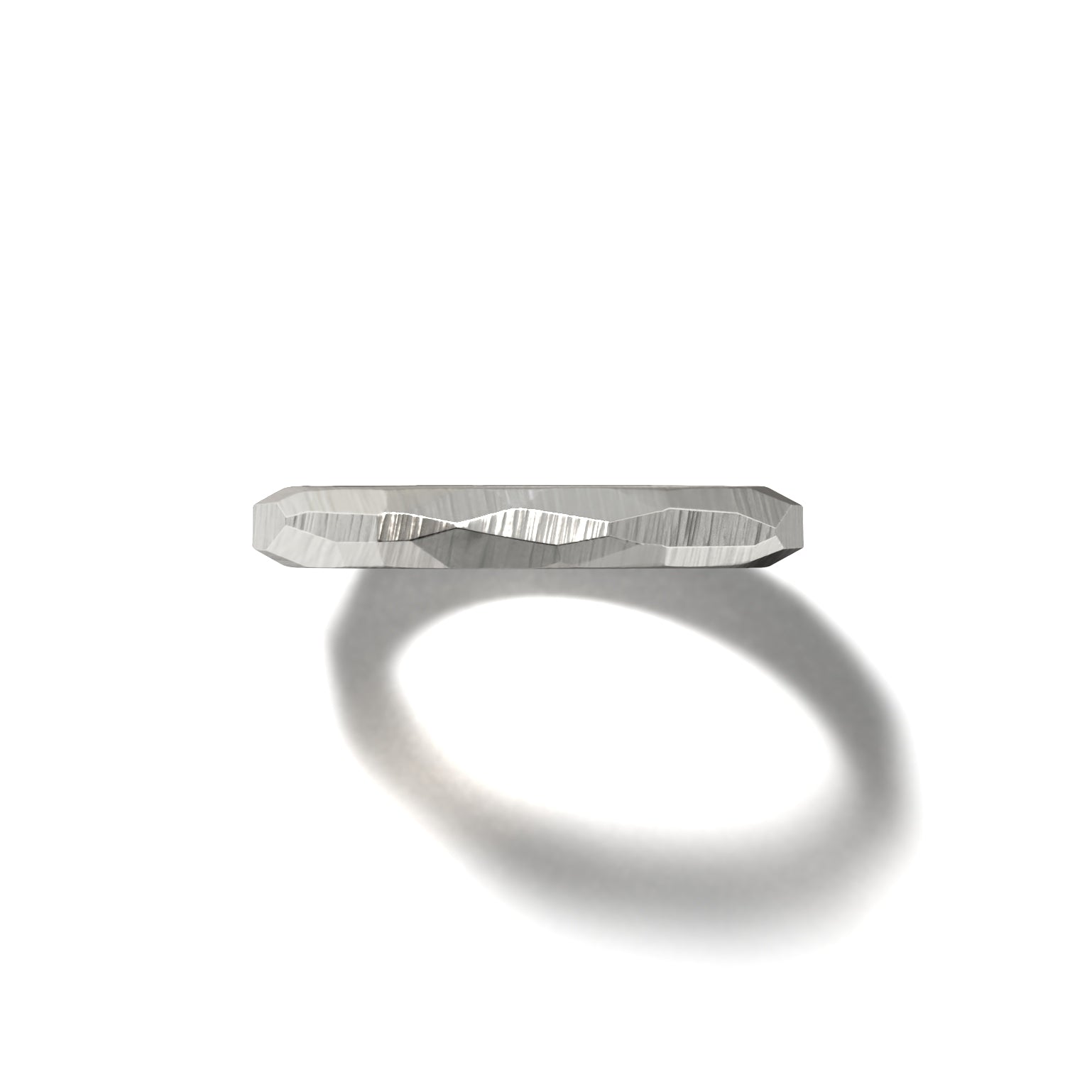 HER FACETED WEDDING BAND
