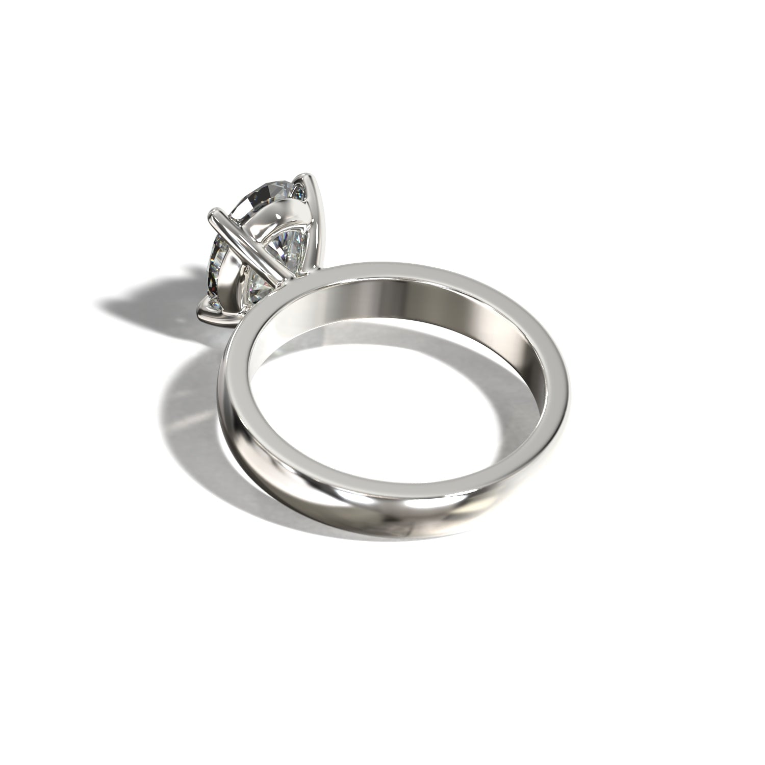 OVAL CIGAR BAND SOLITAIRE