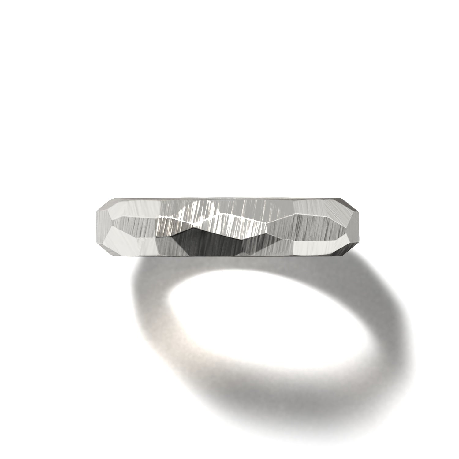 HIS FACETED WEDDING BAND