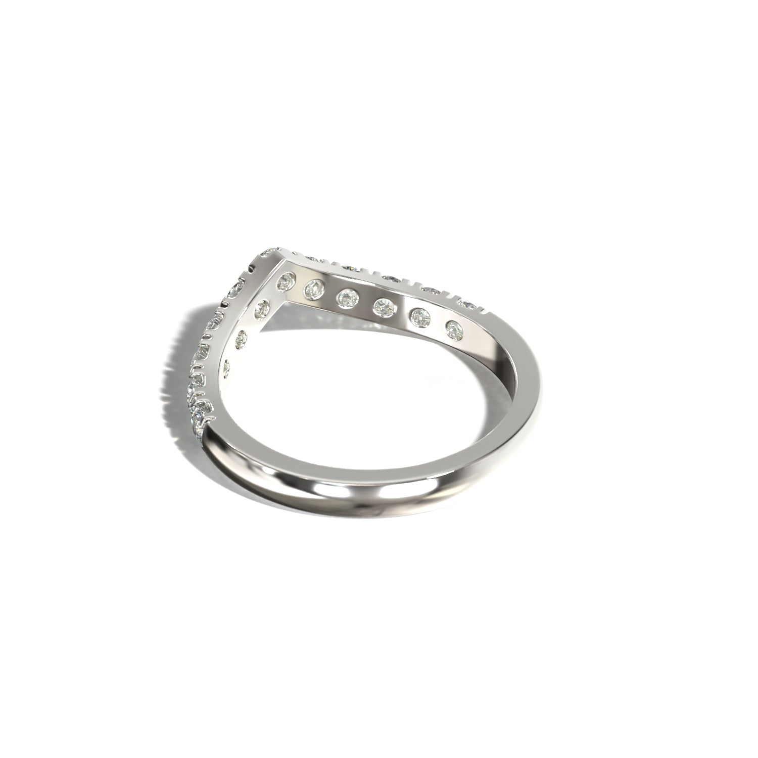 HER V DIAMOND WEDDING BAND
