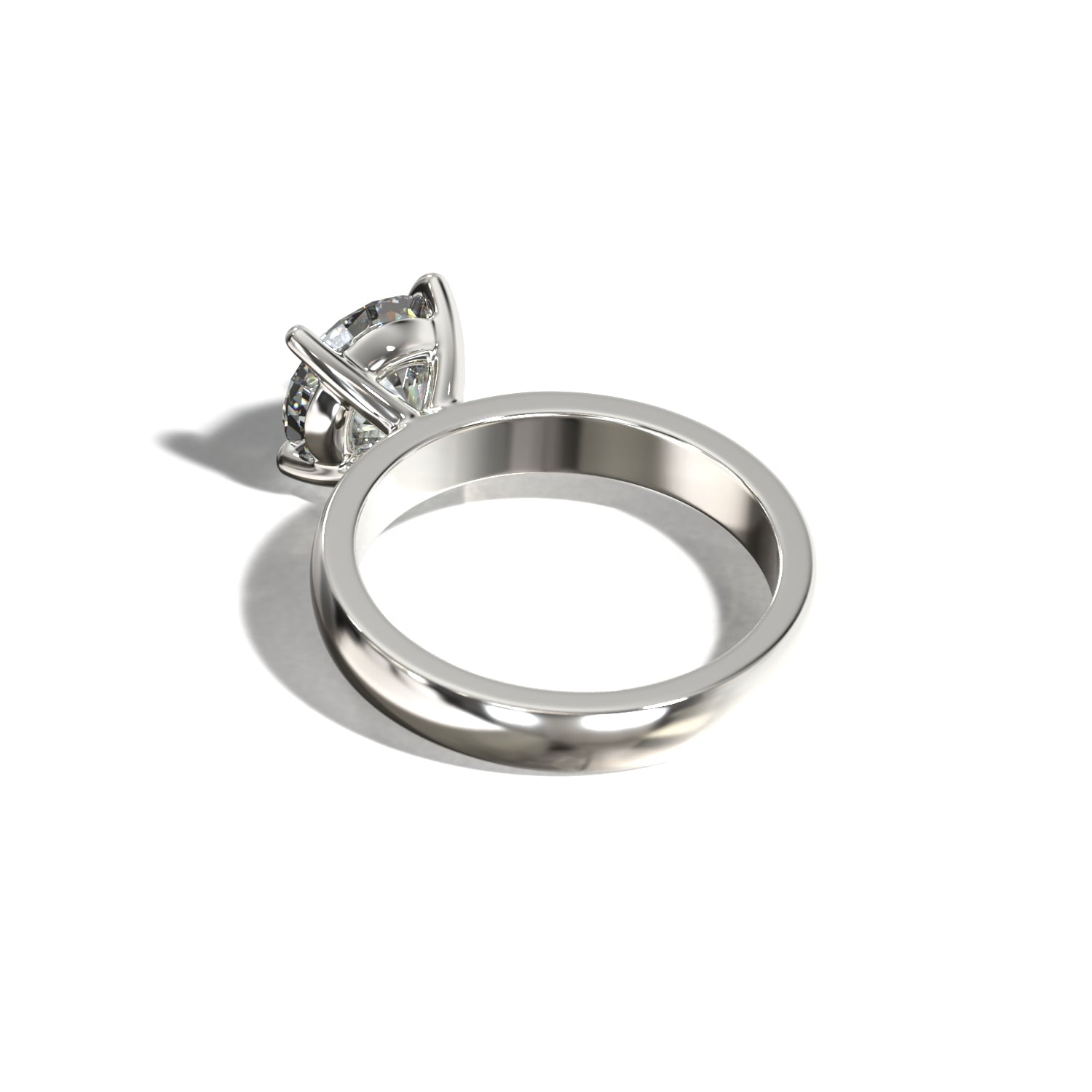 ROUND CIGAR BAND SOLITAIRE