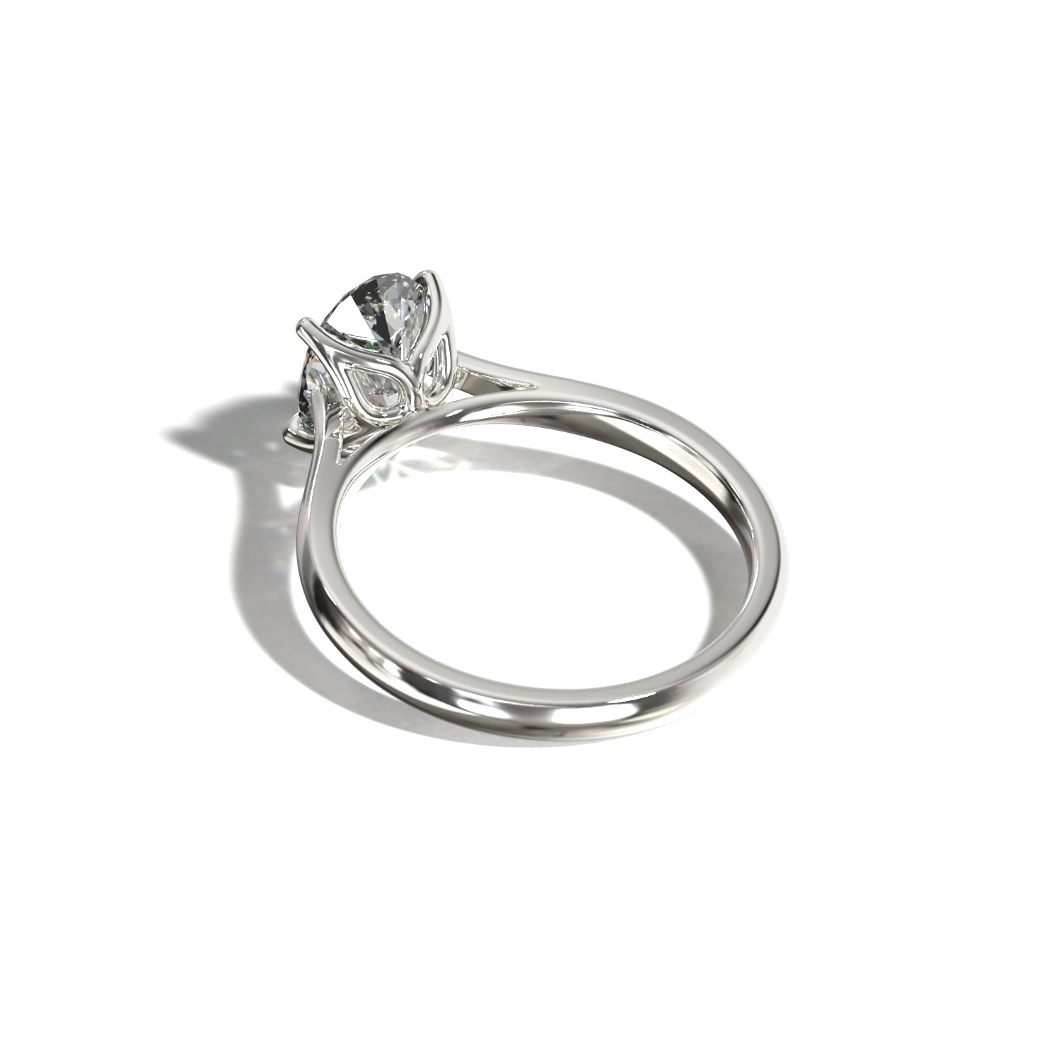 OVAL TULIP CATHEDRAL SOLITAIRE