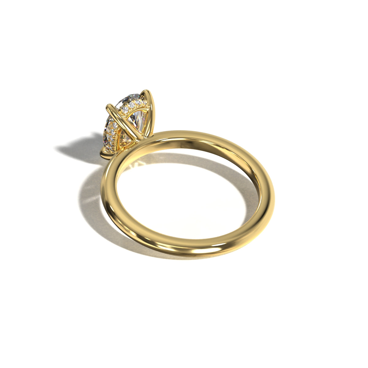 OVAL SOLITAIRE HIDDEN HALO