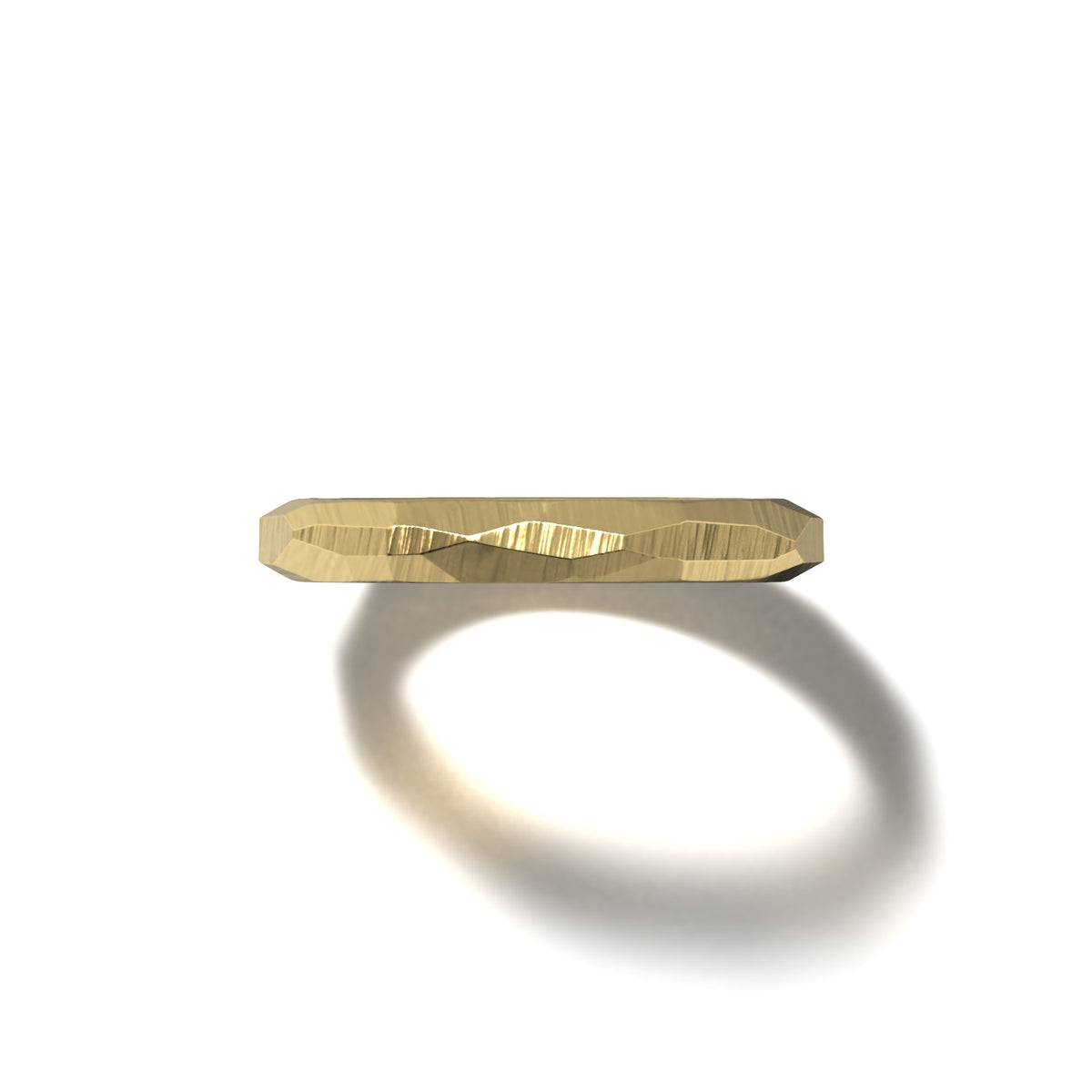 HER FACETED WEDDING BAND