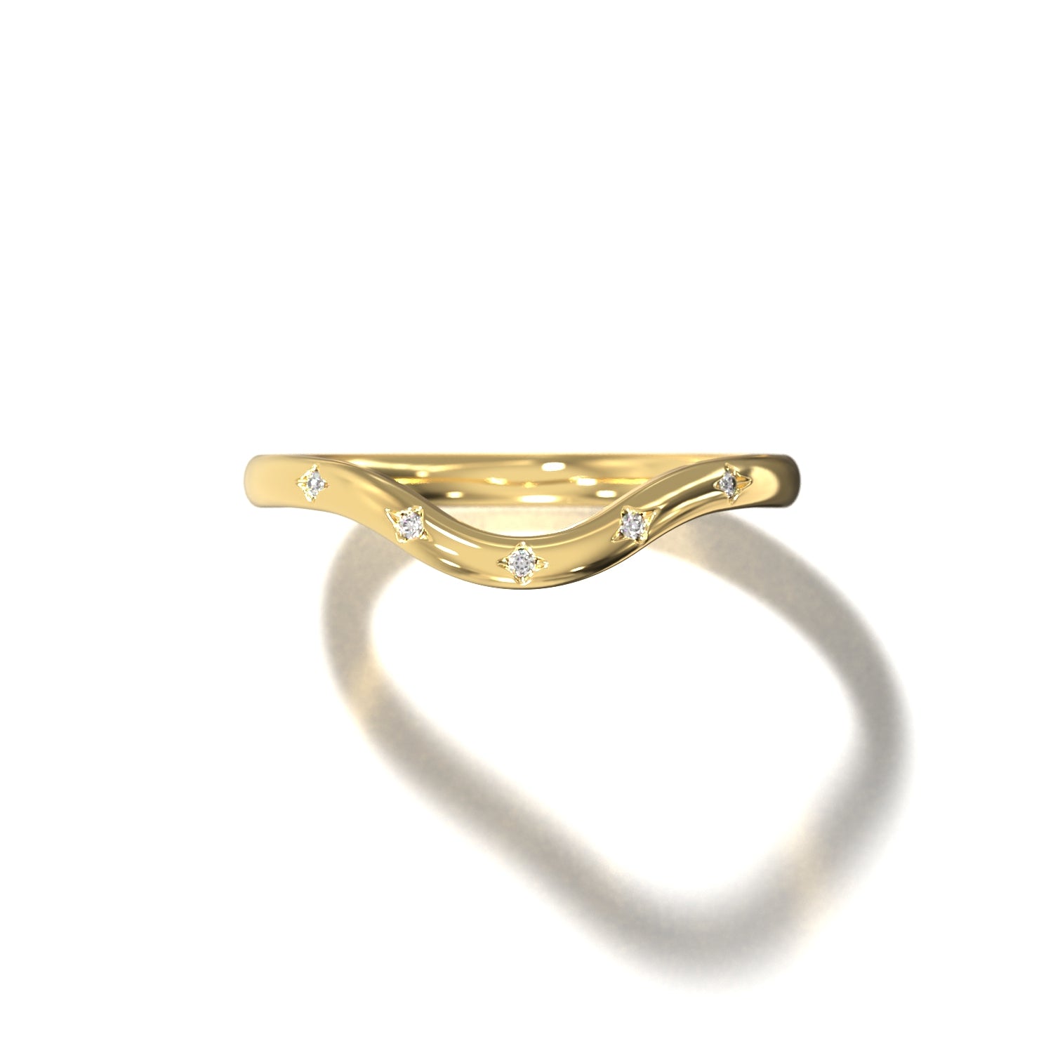 HER STAR SET CONTOUR WEDDING BAND