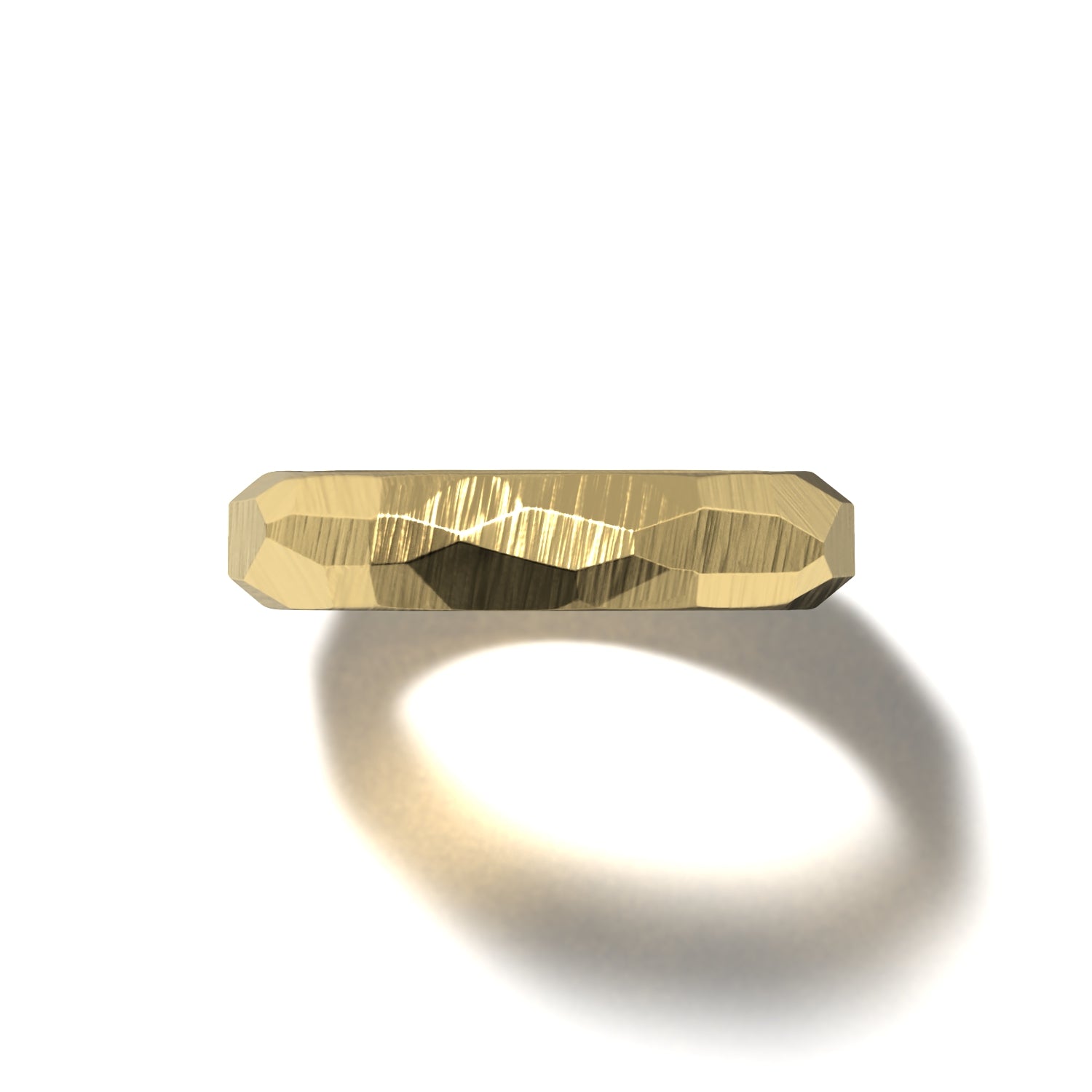 HIS FACETED WEDDING BAND