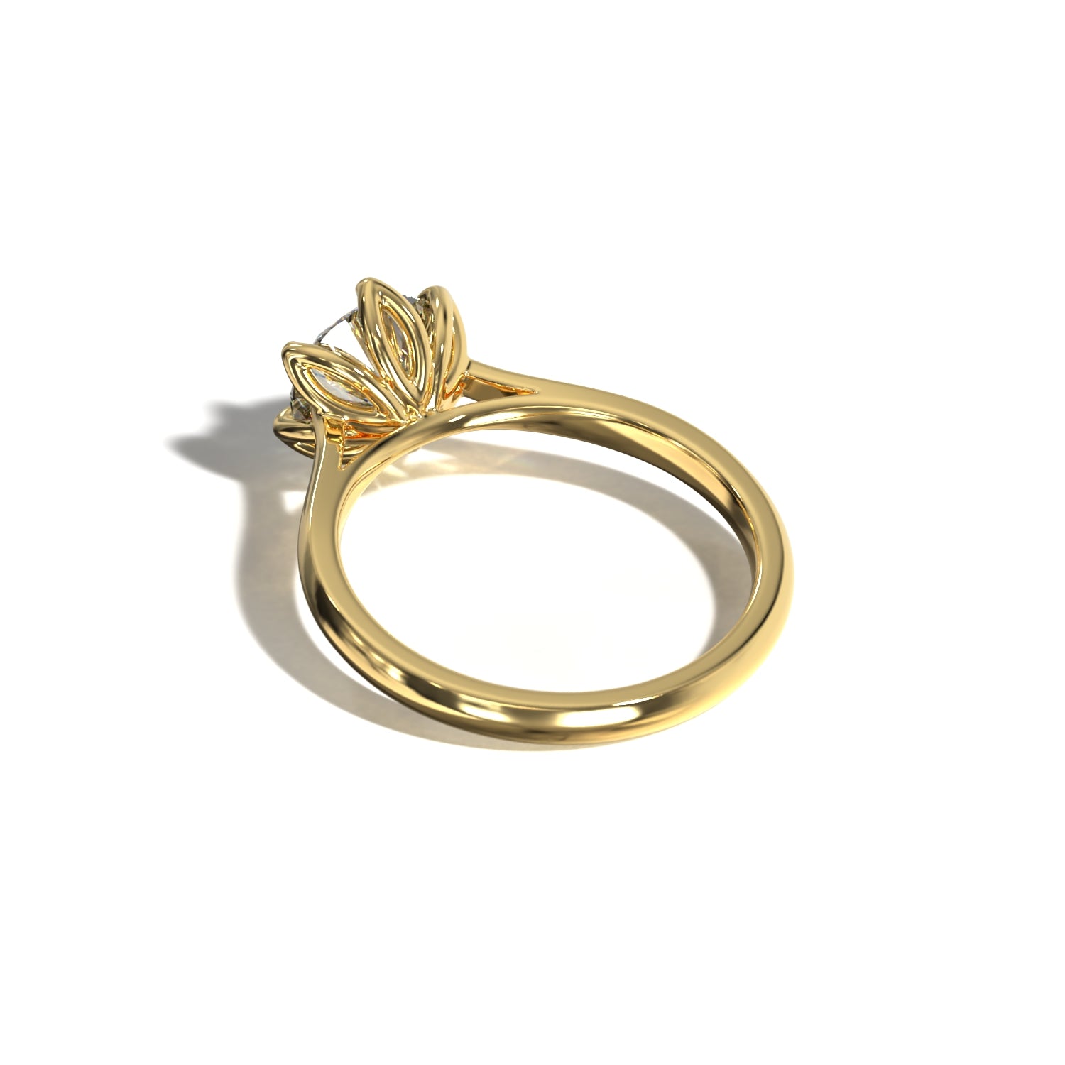 ROUND TULIP CATHEDRAL SOLITAIRE