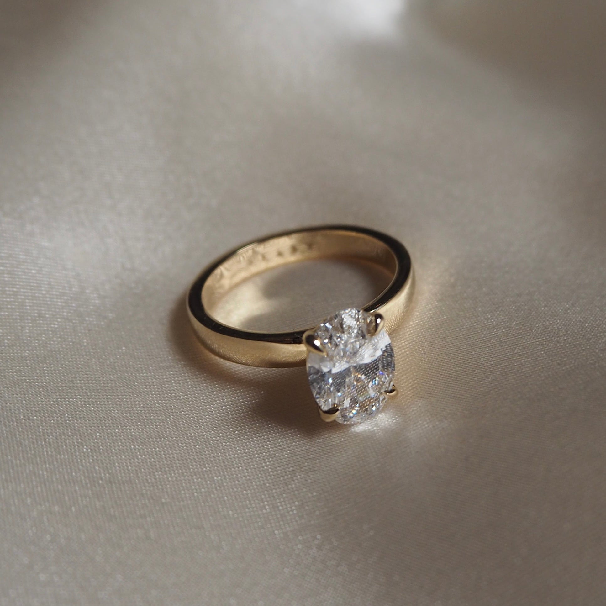 OVAL CIGAR BAND SOLITAIRE 2.03 CARAT