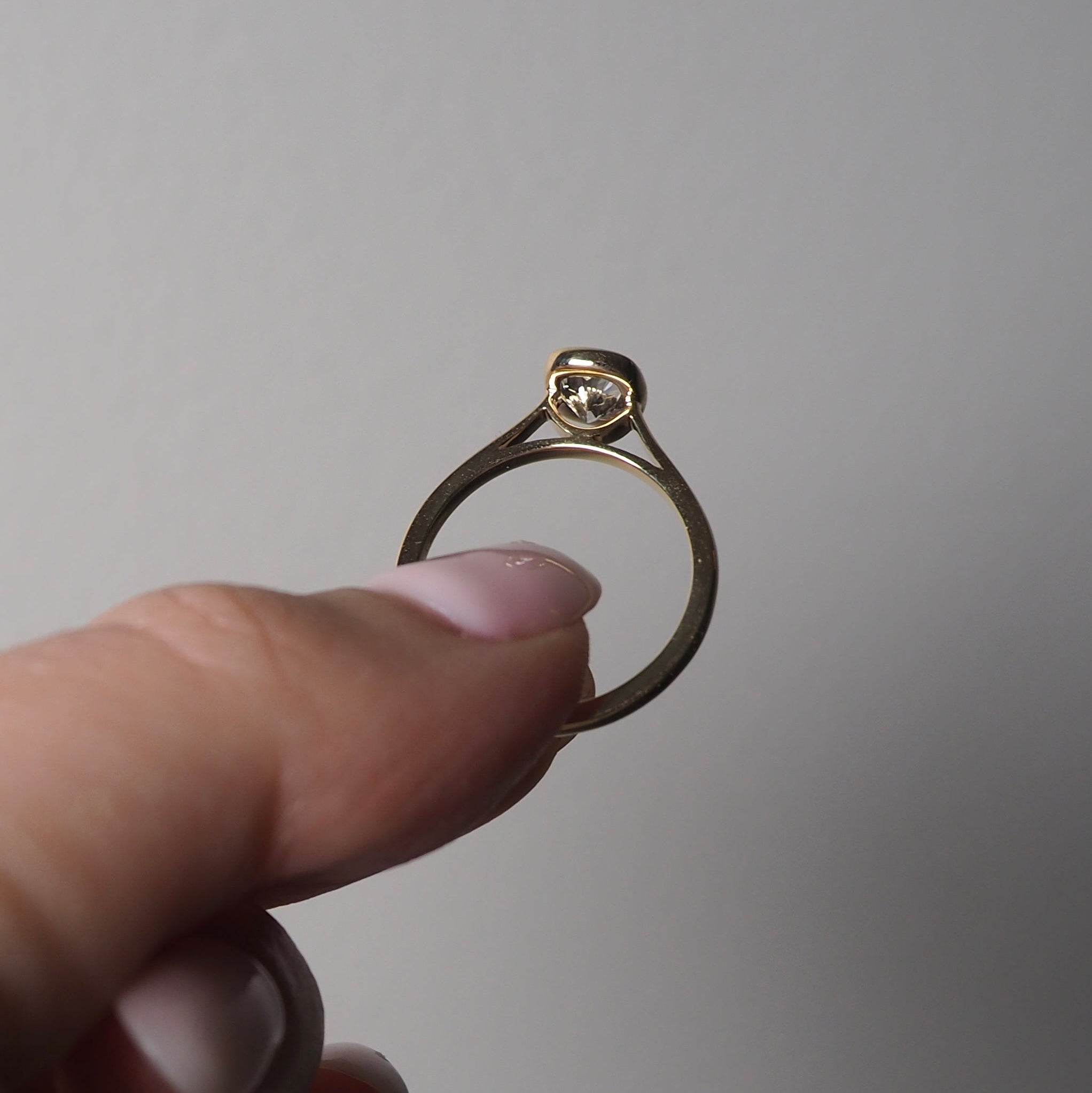 ELONGATED CUSHION BEZEL SOLITAIRE 1.02 CARAT