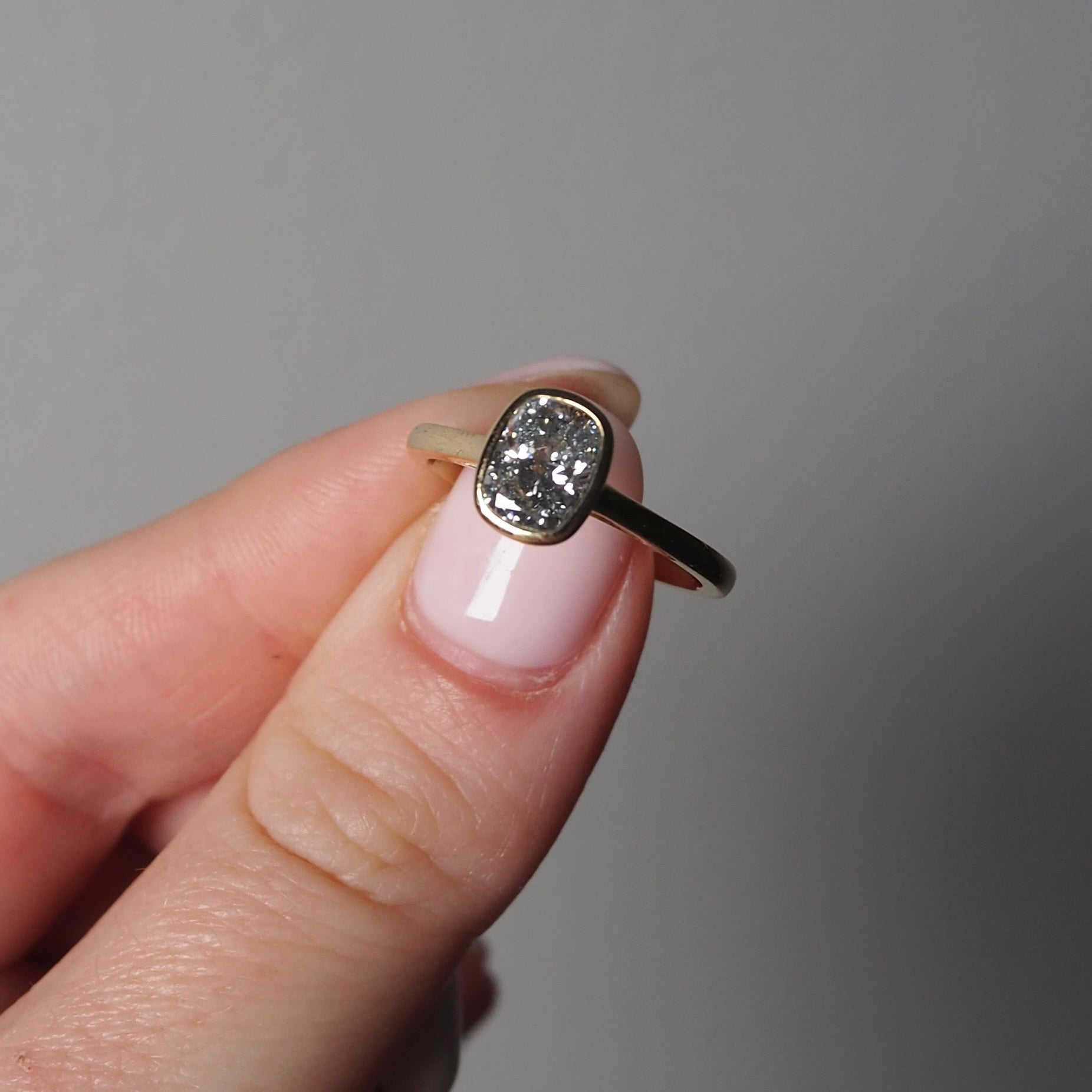 ELONGATED CUSHION BEZEL SOLITAIRE 1.02 CARAT