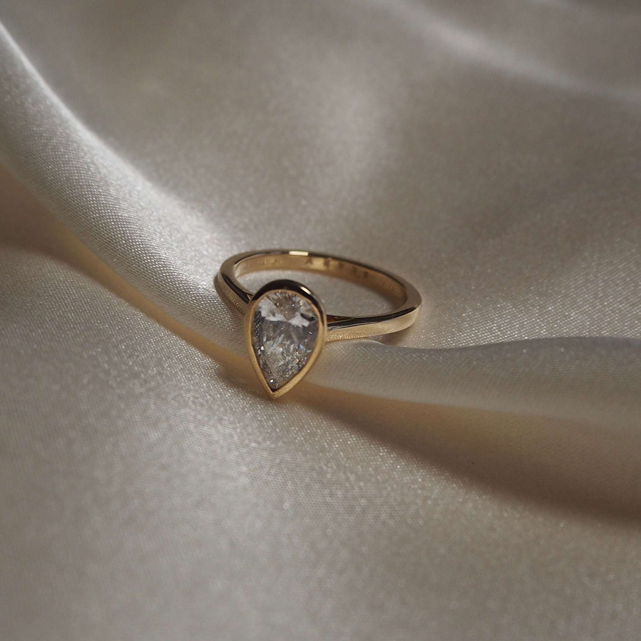 PEAR BEZEL SOLITAIRE 1.31 CARAT