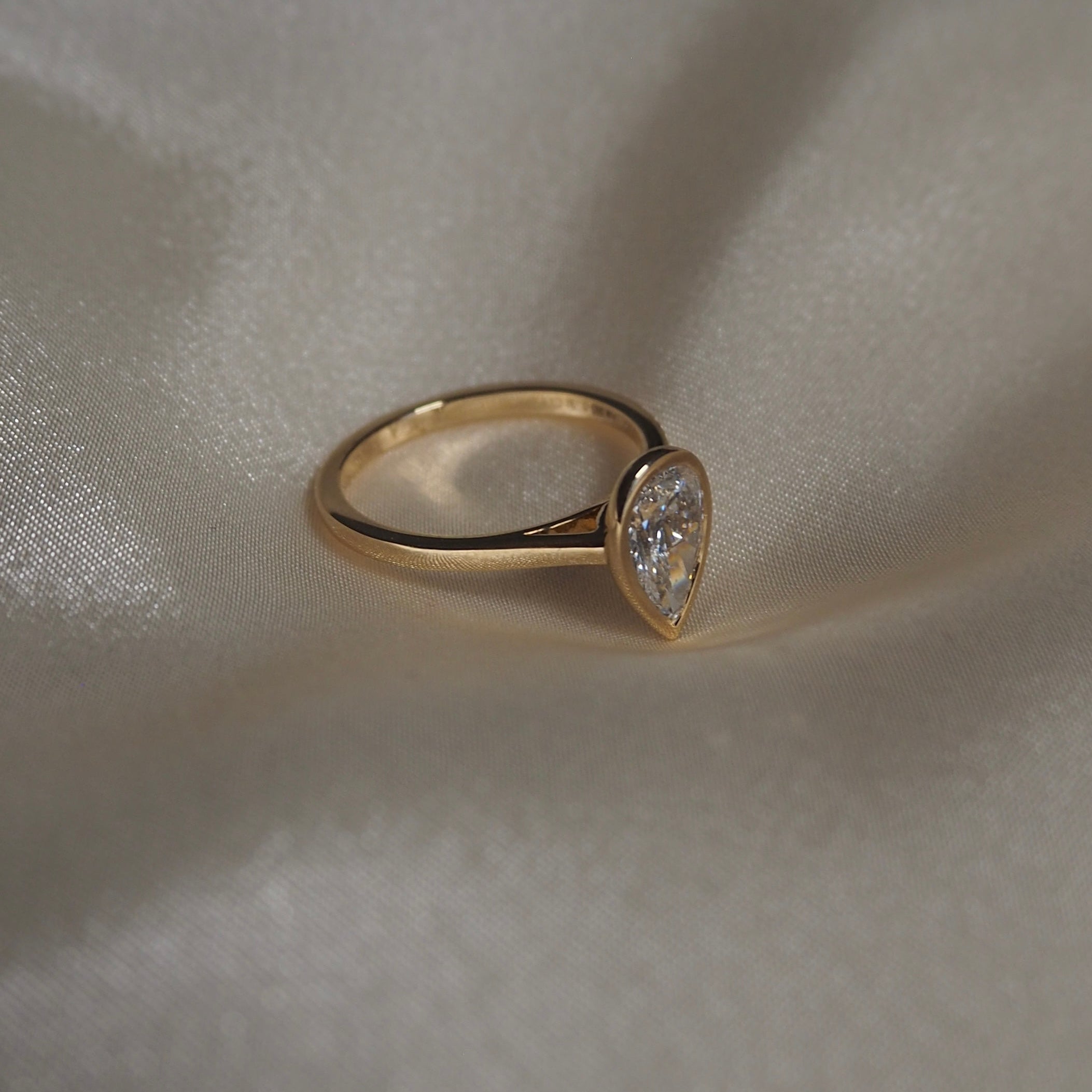 PEAR BEZEL SOLITAIRE 1.31 CARAT