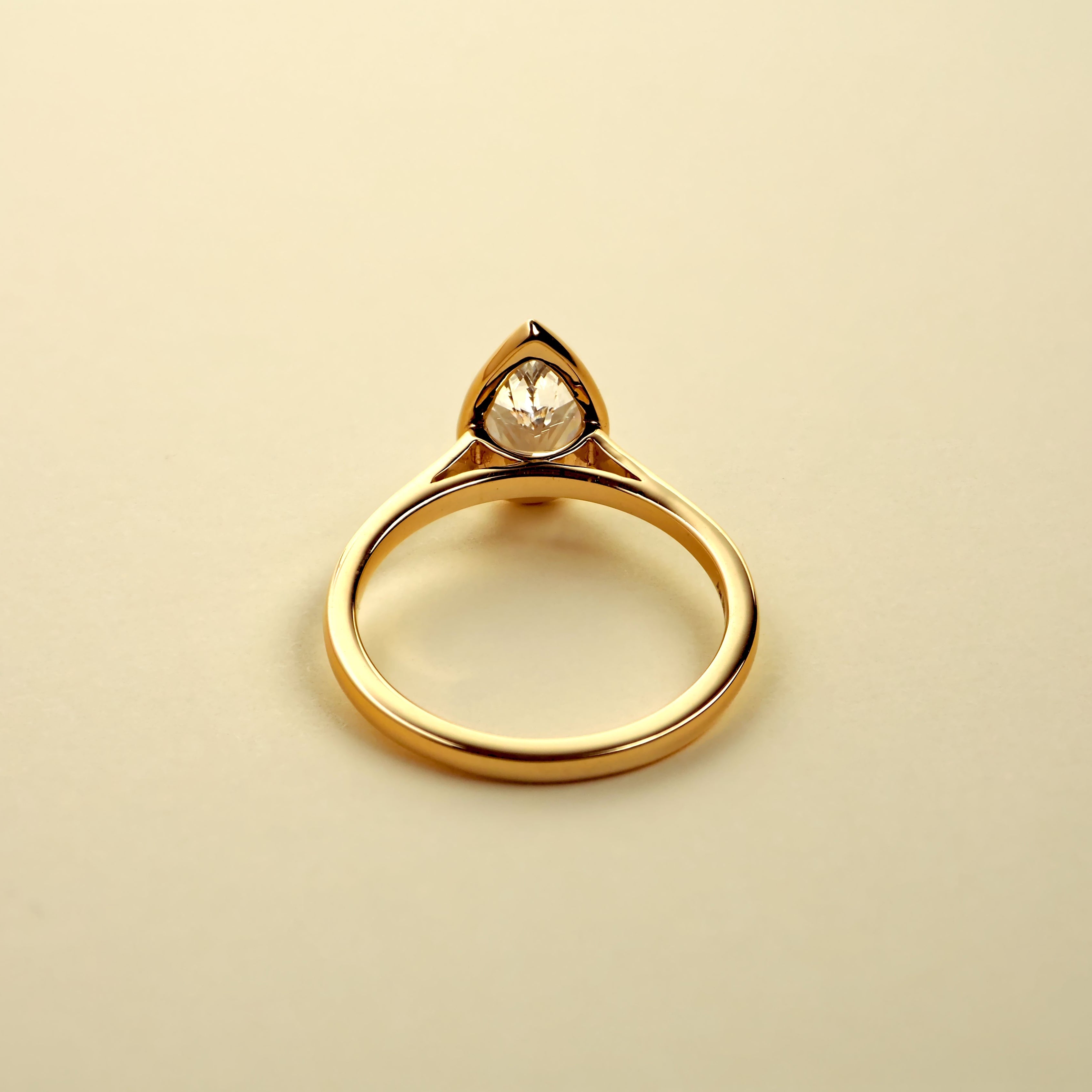 PEAR BEZEL SOLITAIRE